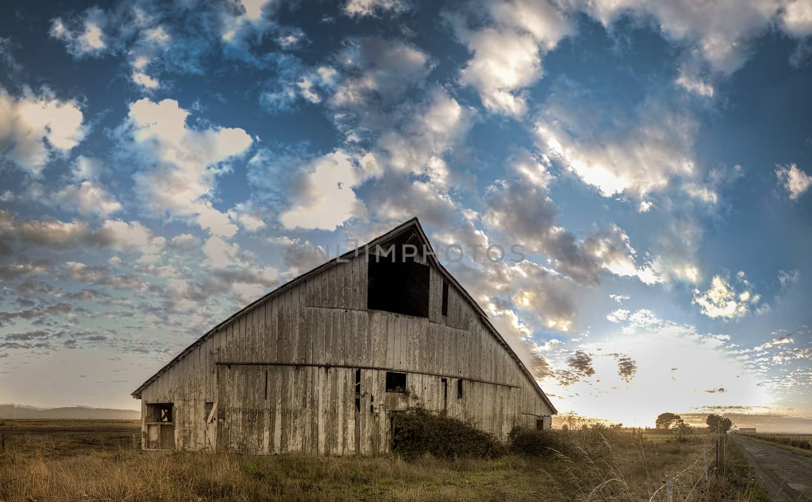 Abandoned Barn, Panoramic Color Image, USA