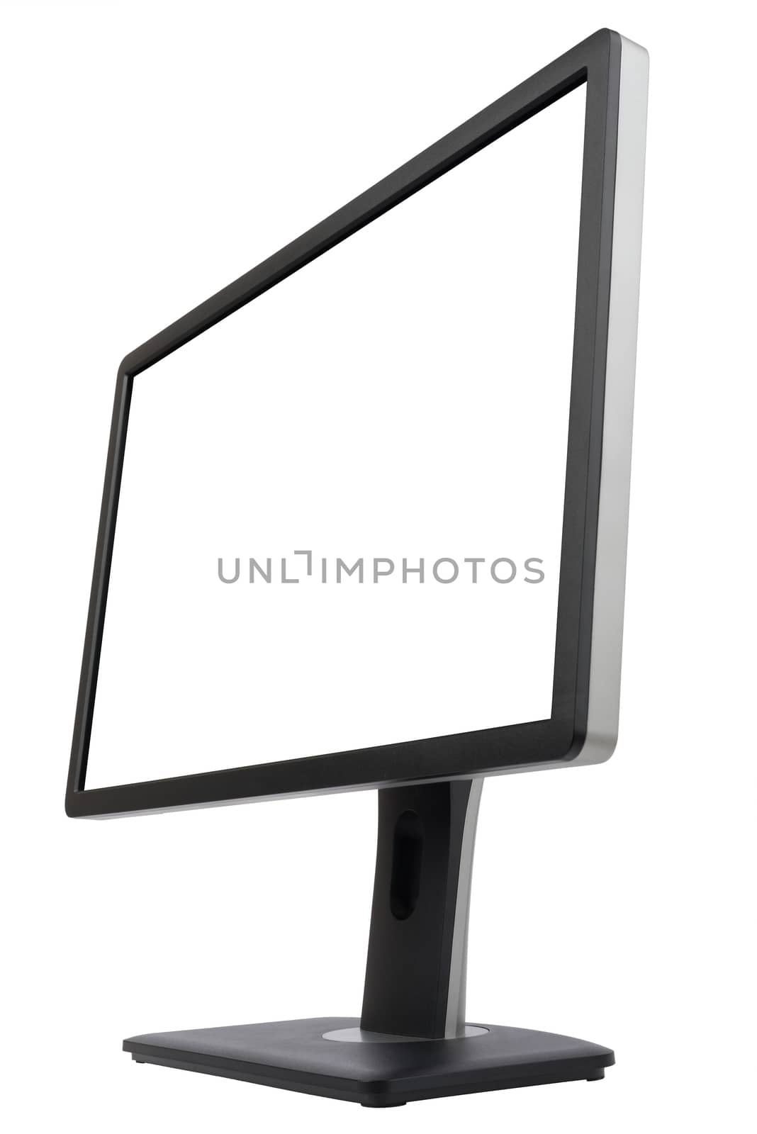 Display with blank screen on white by cherezoff