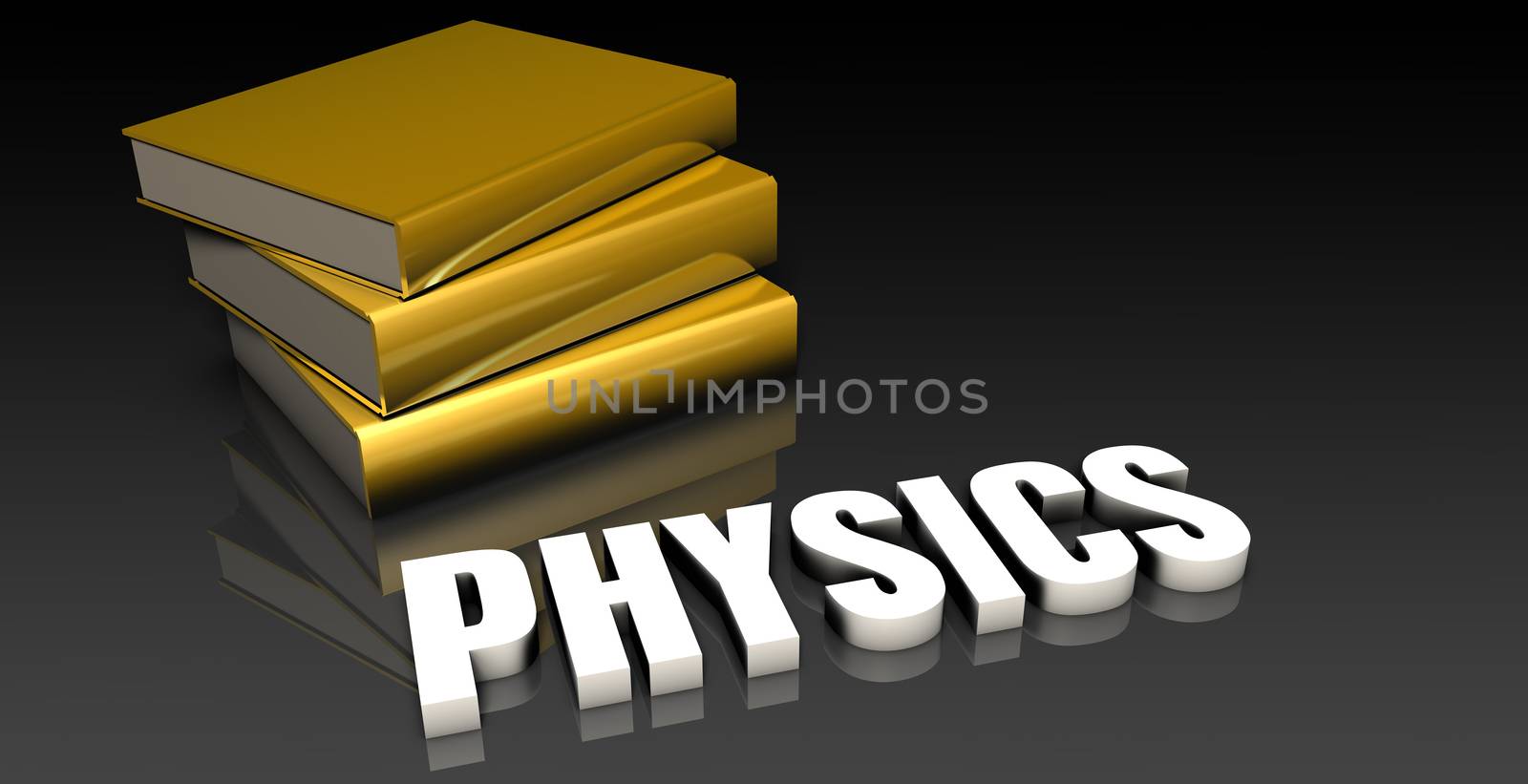 Physics Subject with a Pile of Education Books