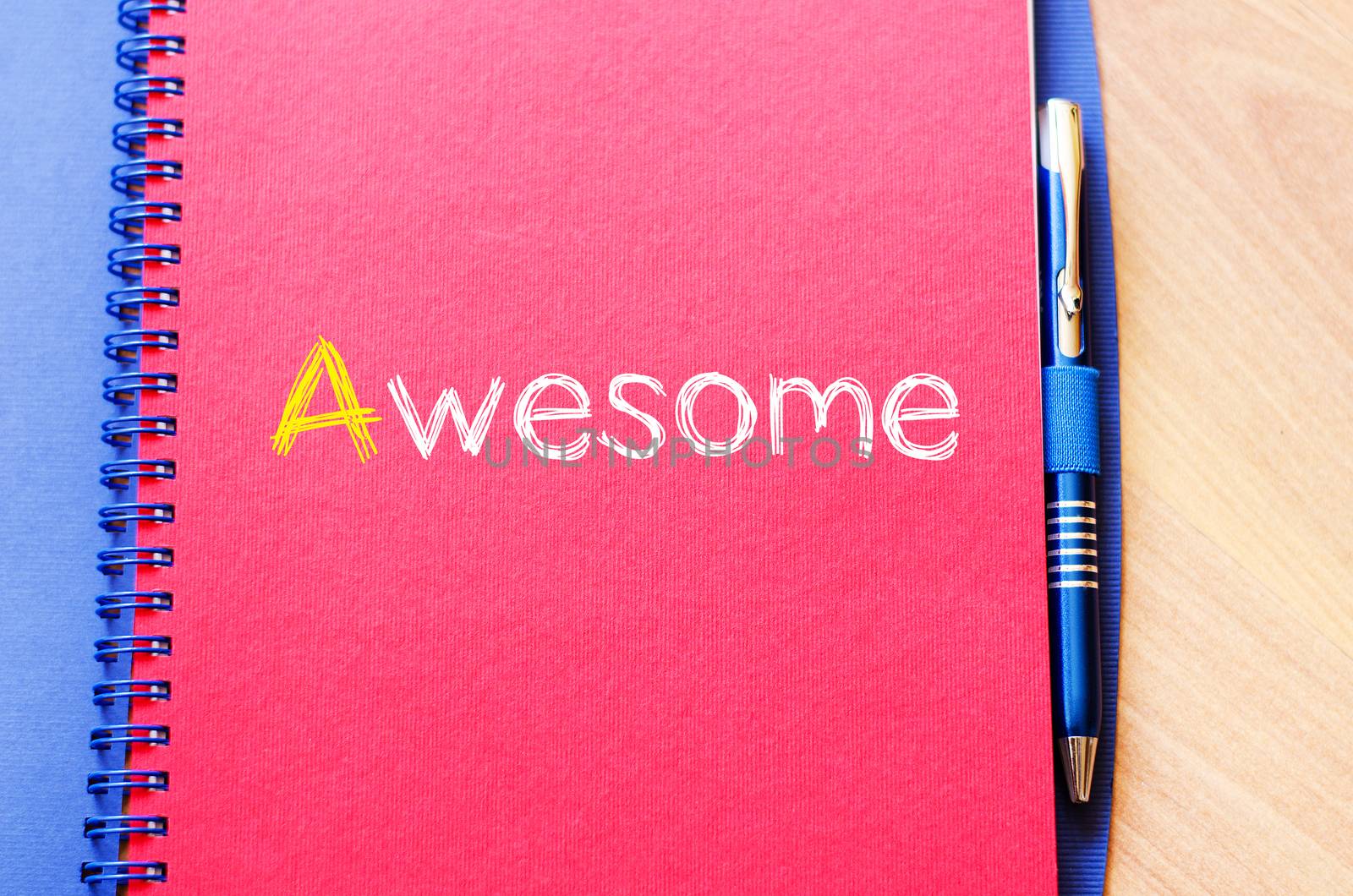 Awesome text concept write on notebook