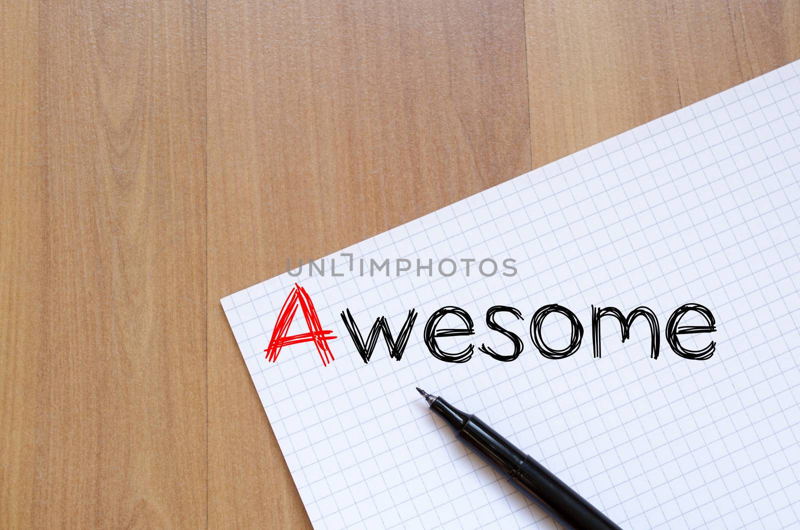 Awesome text concept write on notebook