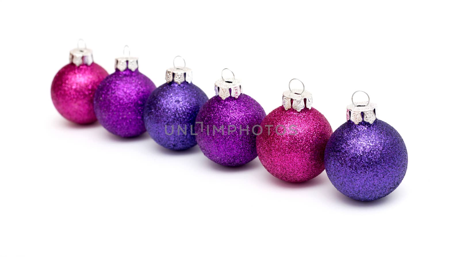 Christmas balls on a white background by DNKSTUDIO