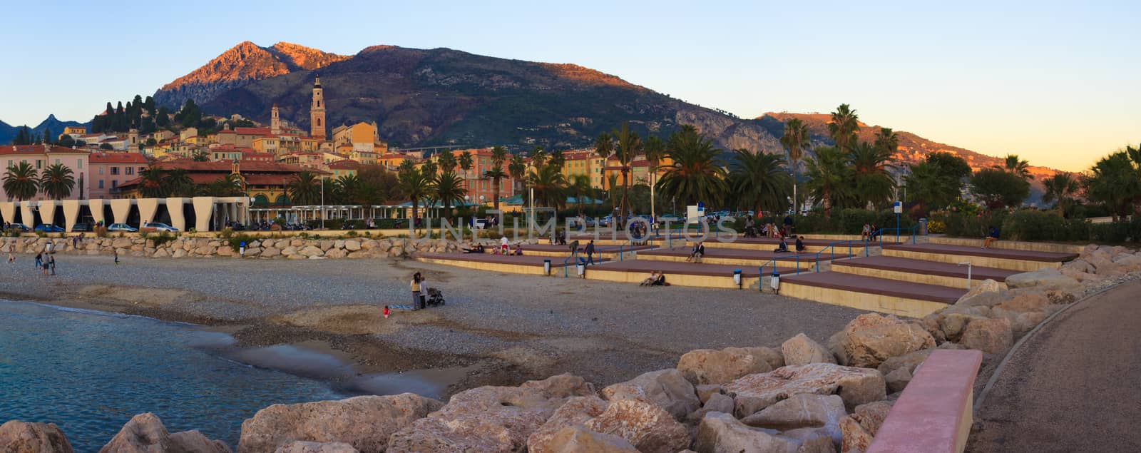 Menton Sunset, France by bensib