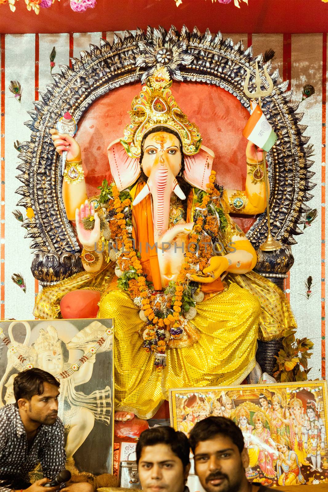 Hindu God Idol Ganesh during Ganpati Festival, 27 sep 2015, Kanpur, INDIA.