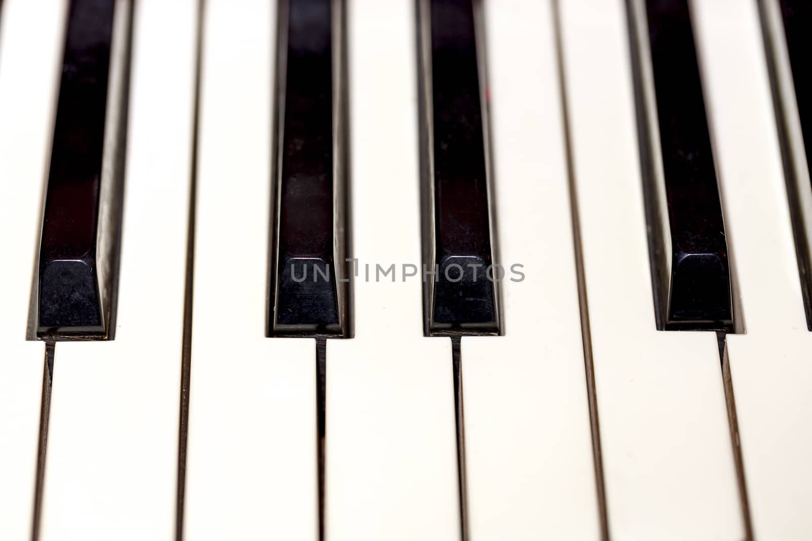 Piano Keys Close up