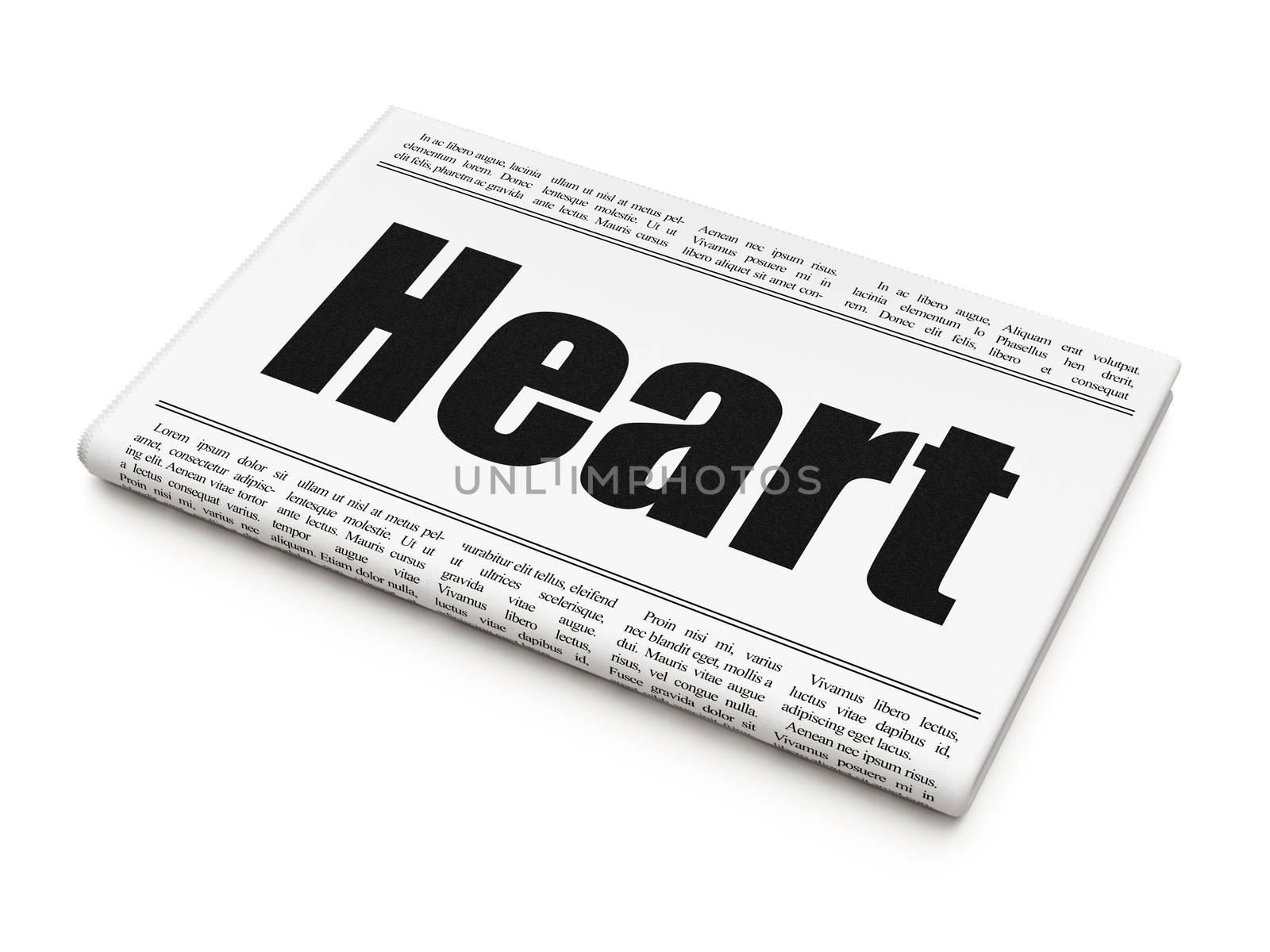 Healthcare concept: newspaper headline Heart by maxkabakov