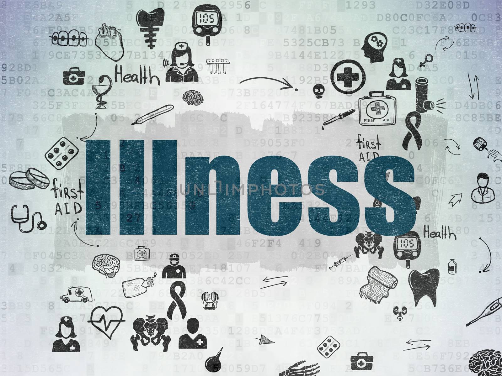 Health concept: Illness on Digital Paper background by maxkabakov