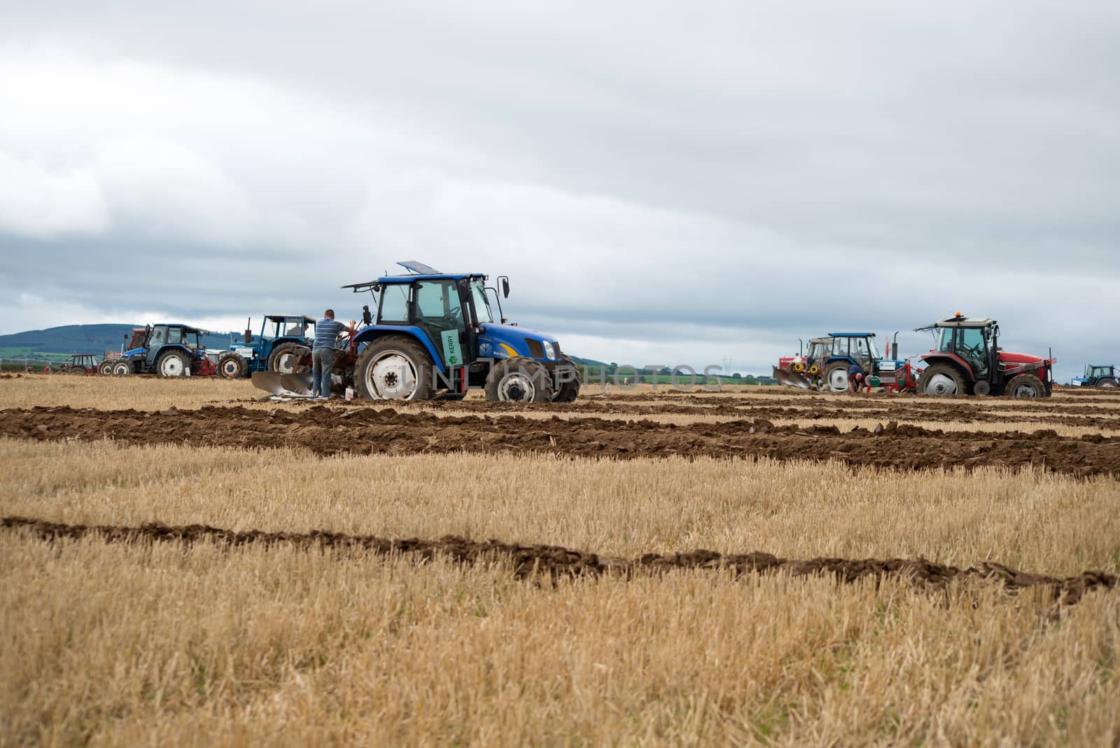 tractors competing in the national ploughing championships in ireland