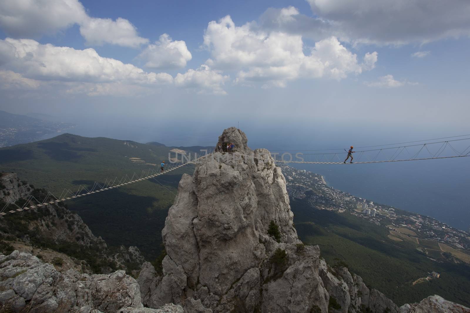 Suspension bridge on the mountain Ai - Petri Crimea.