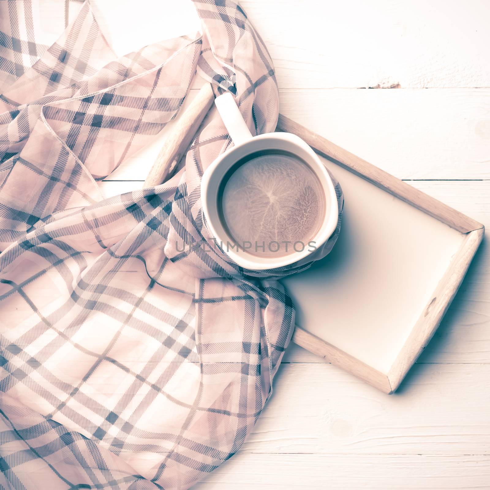 coffee and scarf background vintage style by ammza12