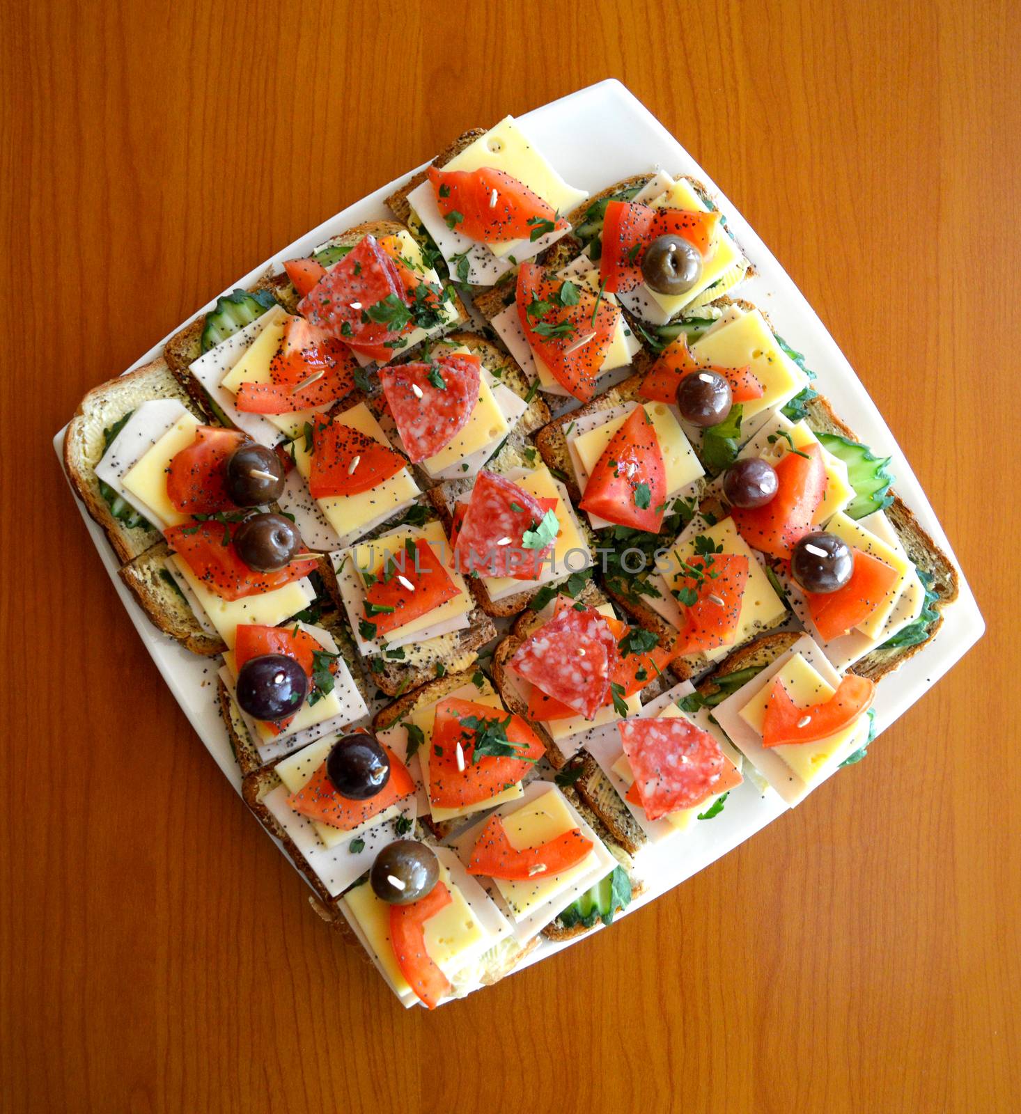 picture of a Canapes, catering food 