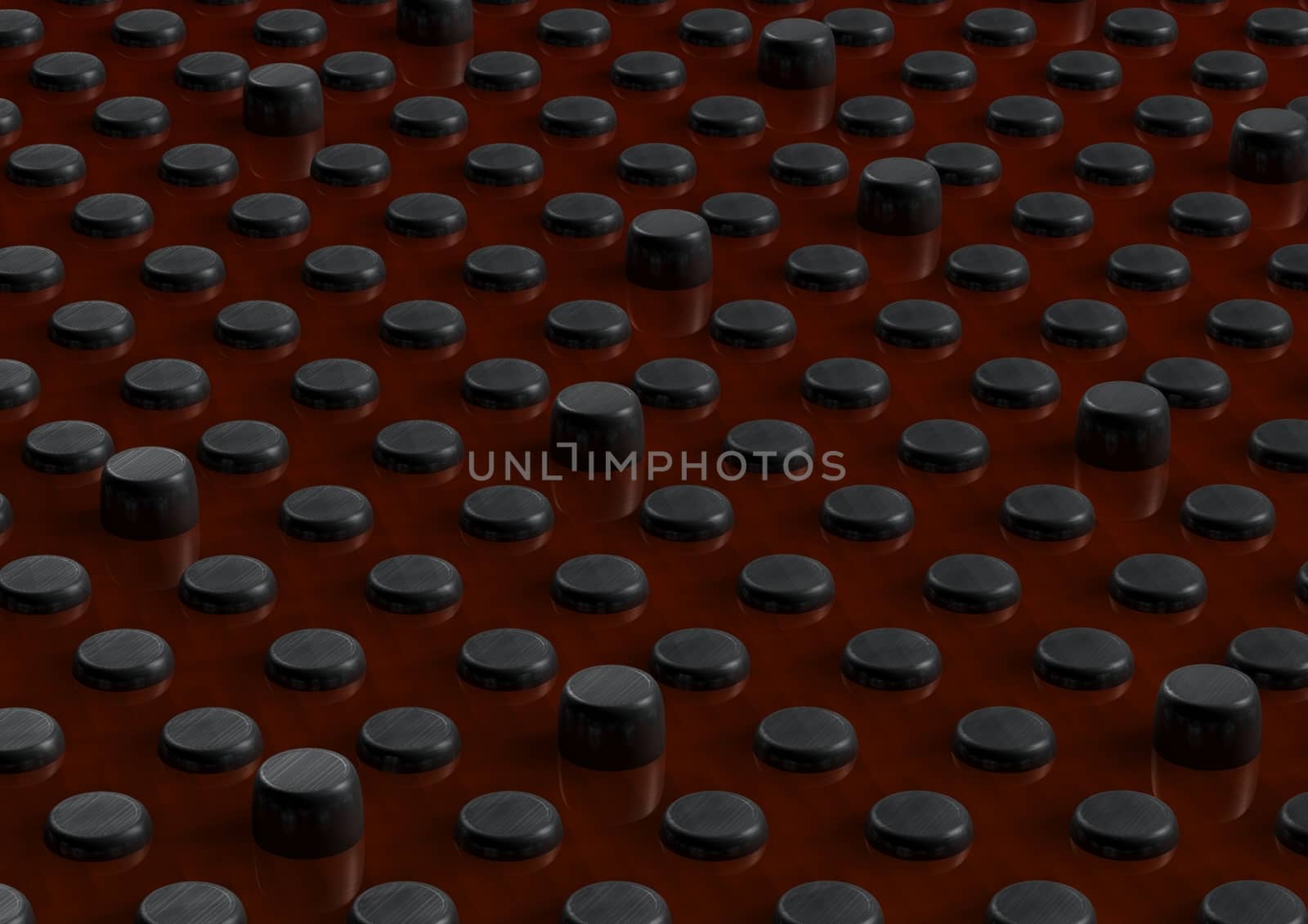 Abstract shape pattern metal background 3d rendered