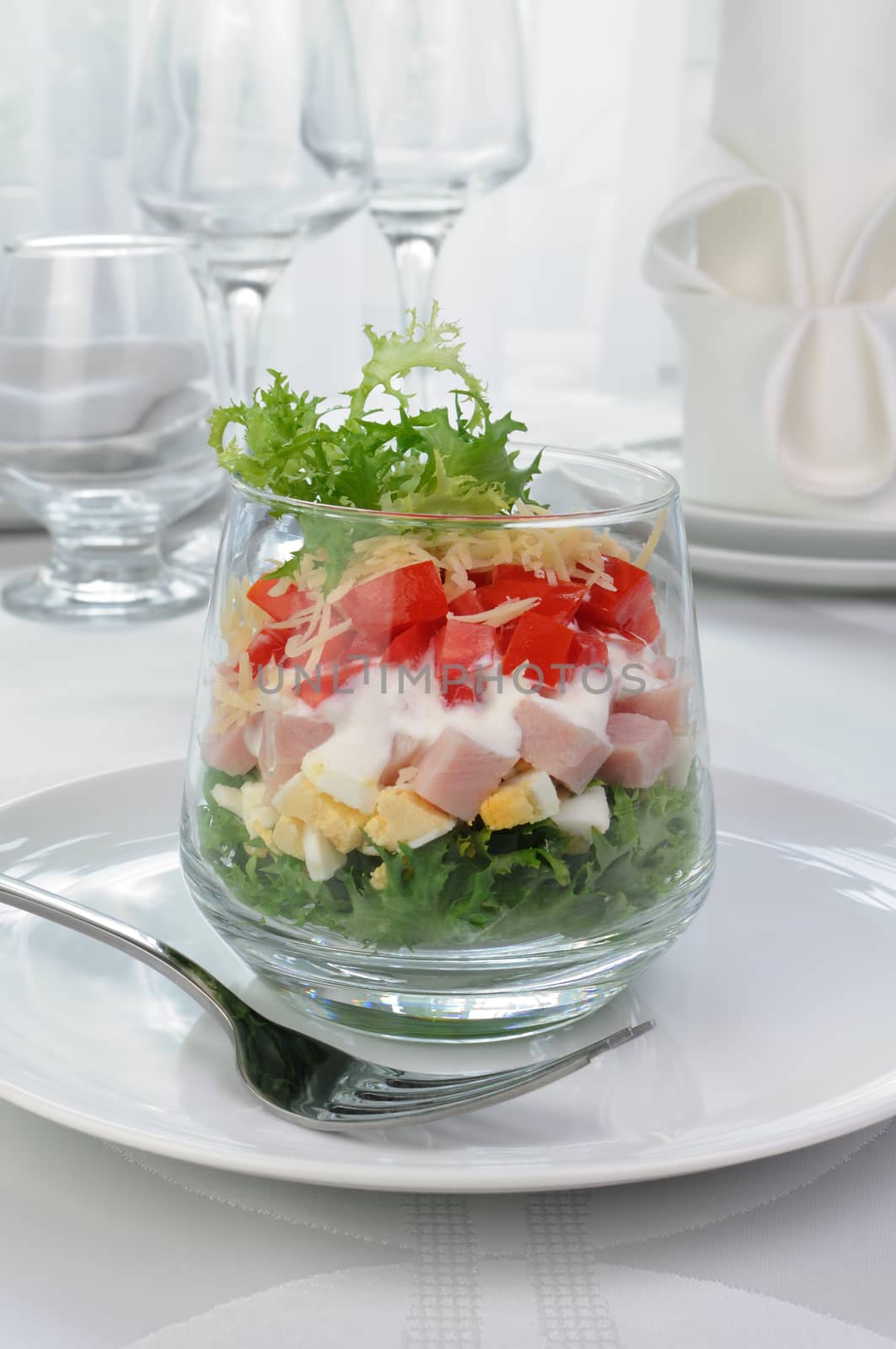 Multi-layer salad in a glass by Apolonia