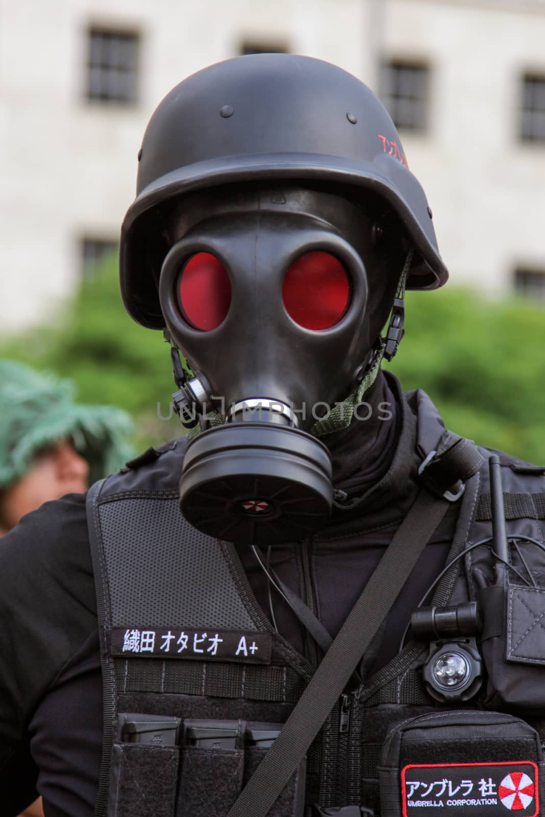 Sao Paulo, Brazil November 11 2015: An unidentified man in police costumes in the annual event Zombie Walk in Sao Paulo Brazil.