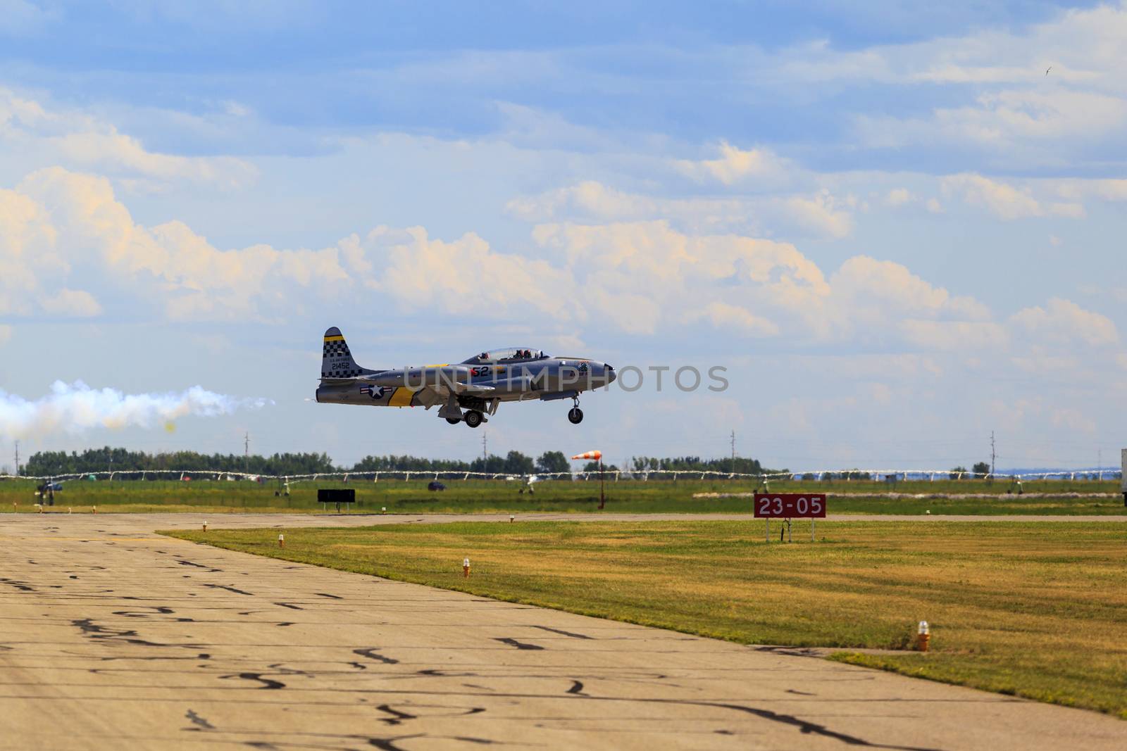 LETHBRIDGE CANADA - JUN 25, 2015: Royal Canadian Air Force CF-18 Hornet tactical fighter aircraft displaying flight agility at the Wing Over Lethbridge  Airshow