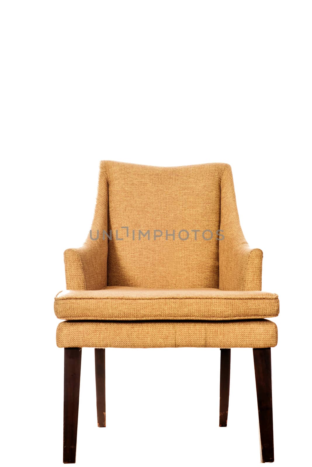 Wooden brown Chair Isolated on White by Yuri2012