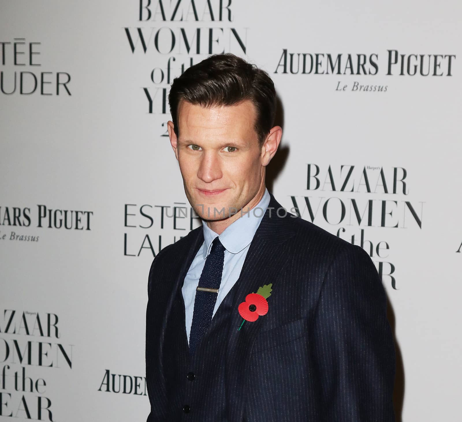 UNITED KINGDOM, London: Matt Smith poses during the Harper's Bazaar Women of the Year Awards at Claridge's, in London, on November 3, 2015.