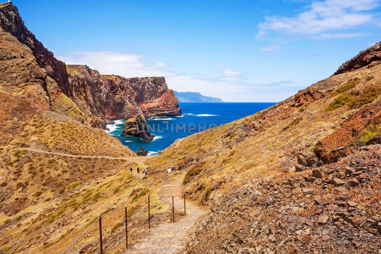 Mountainous landscape - peninsula Ponta de Sao Lourenco - east of Madeira