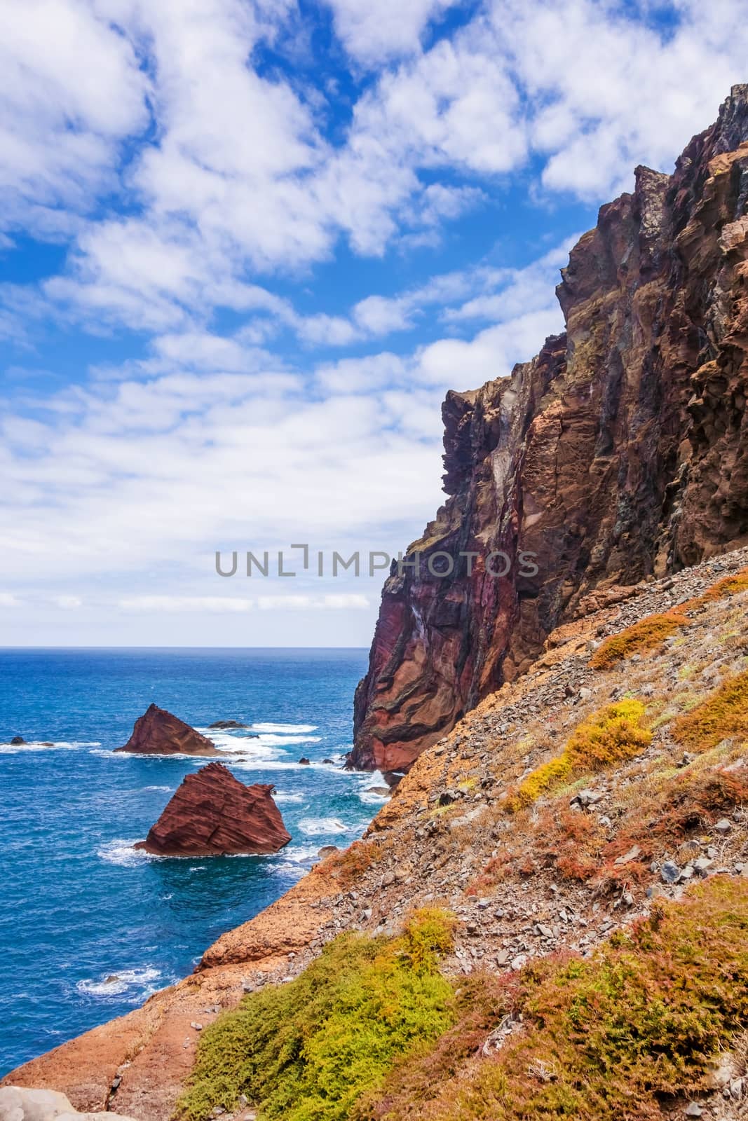 Mountainous coast - peninsula Ponta de Sao Lourenco - east of Madeira