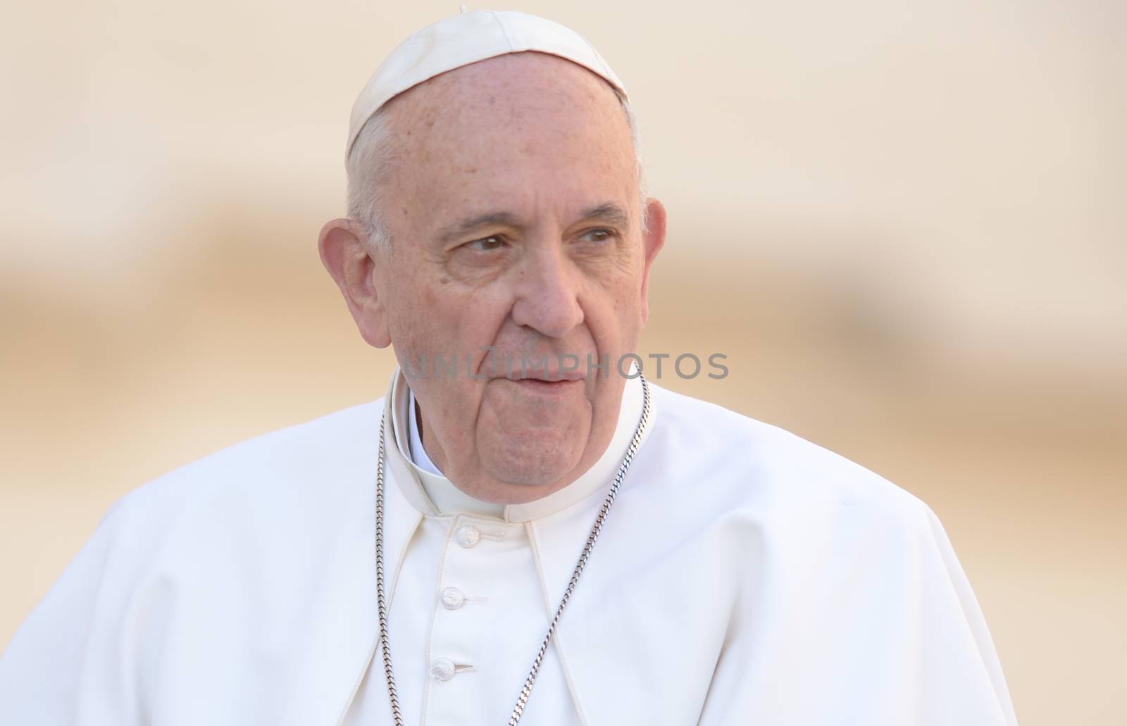 VATICAN: Pope Francis stands among the crowd after his weekly audience in St. Peter's Square at The Vatican on November 4, 2015 in Vatican City, Vatican.