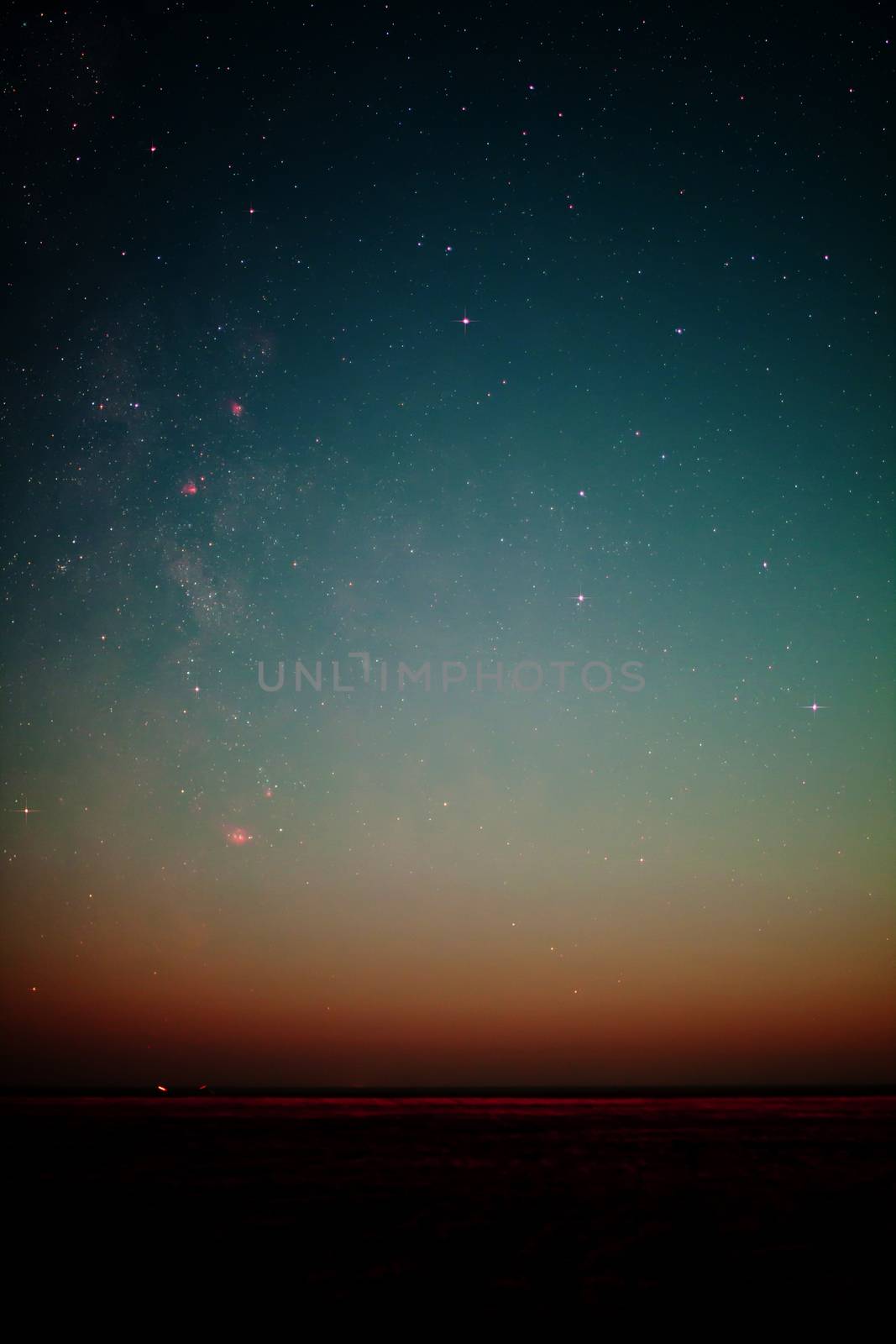 Nightsky over St. Peter-Ording in Germany