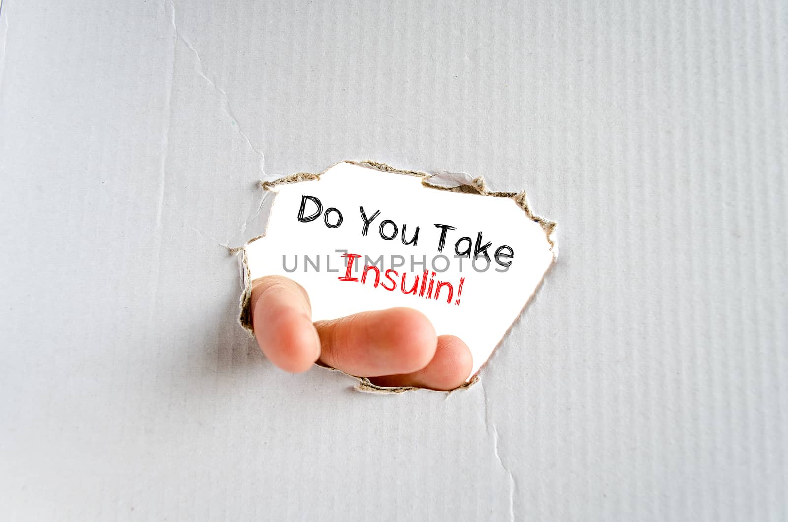 Do you take insulin text concept isolated over white background