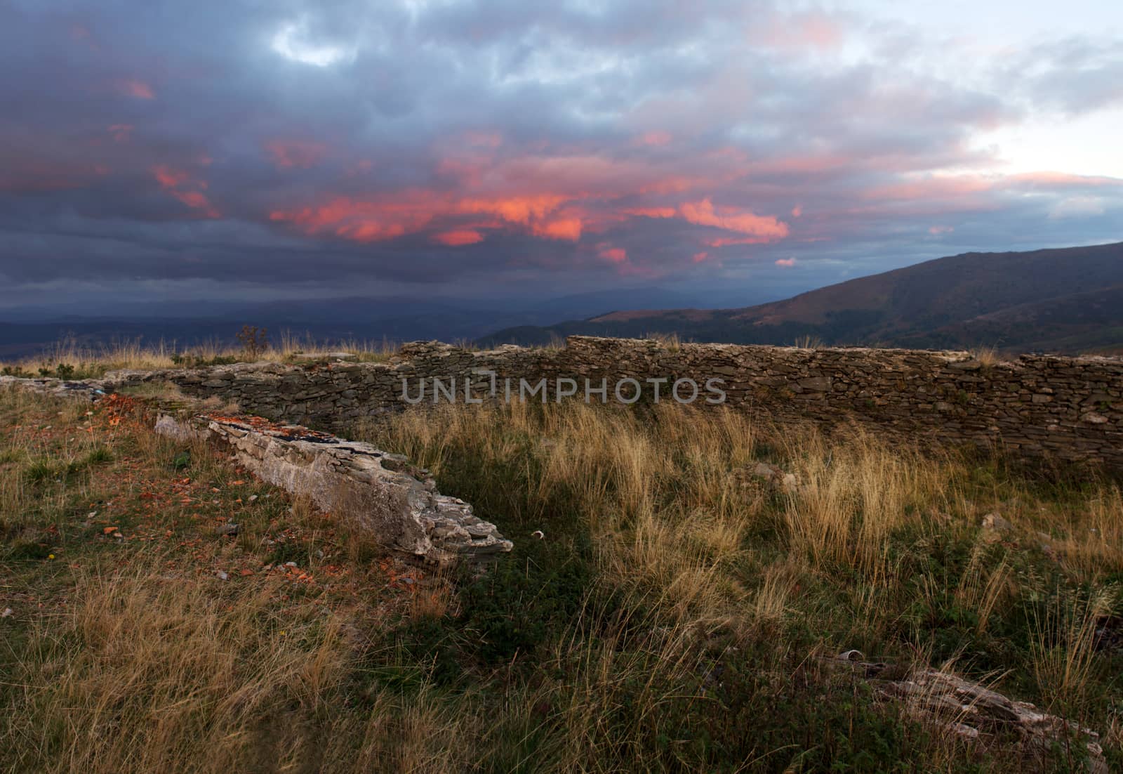 evening mountain plateau landscape (Carpathian, Ukraine) by dolnikow