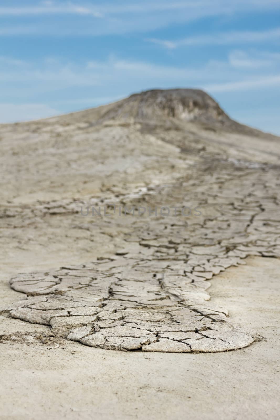 Dried mud lava in Berca Romania