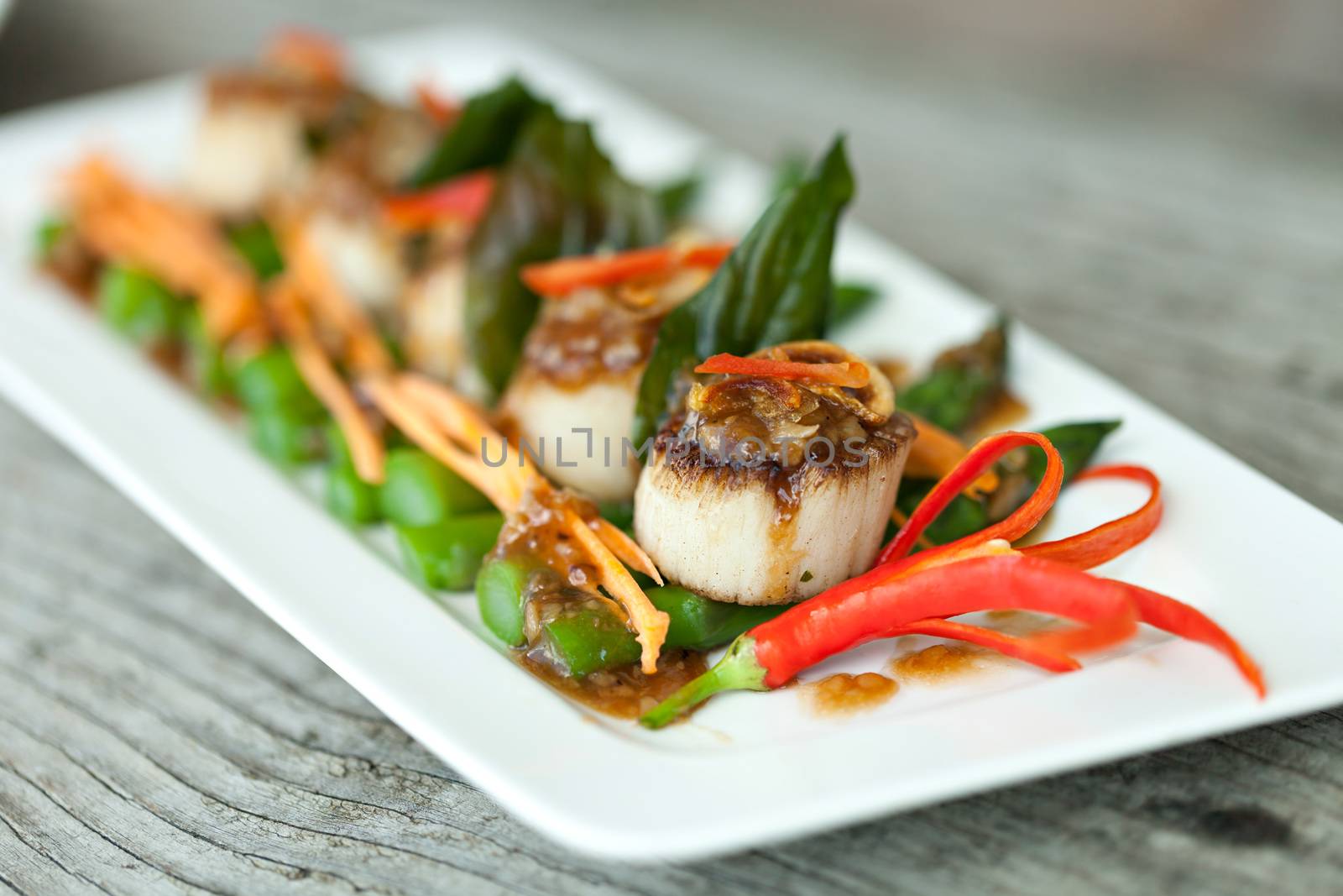 Thai Pan Seared Scallops by graficallyminded