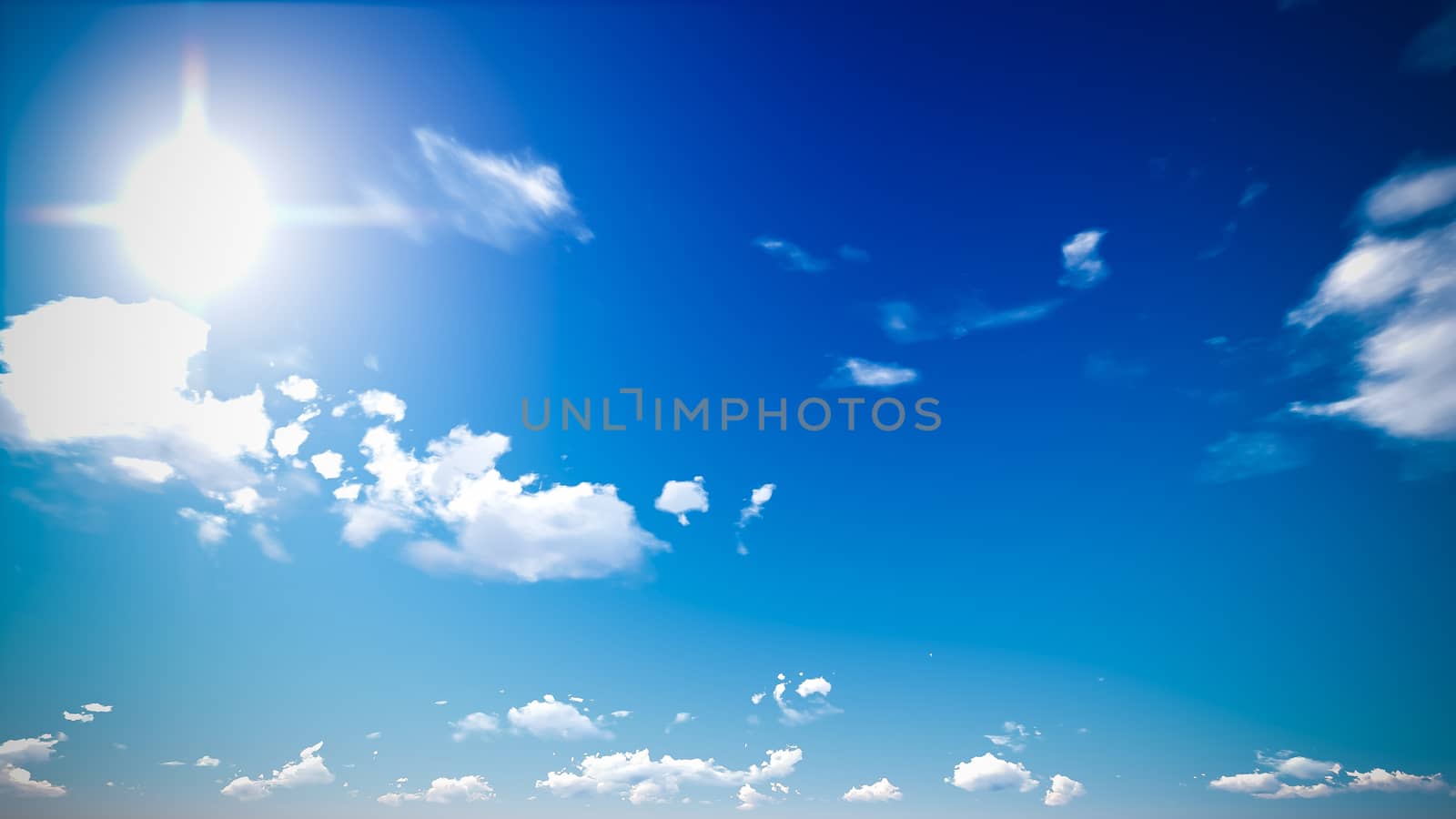 Cloudy blue sky abstract background by teerawit