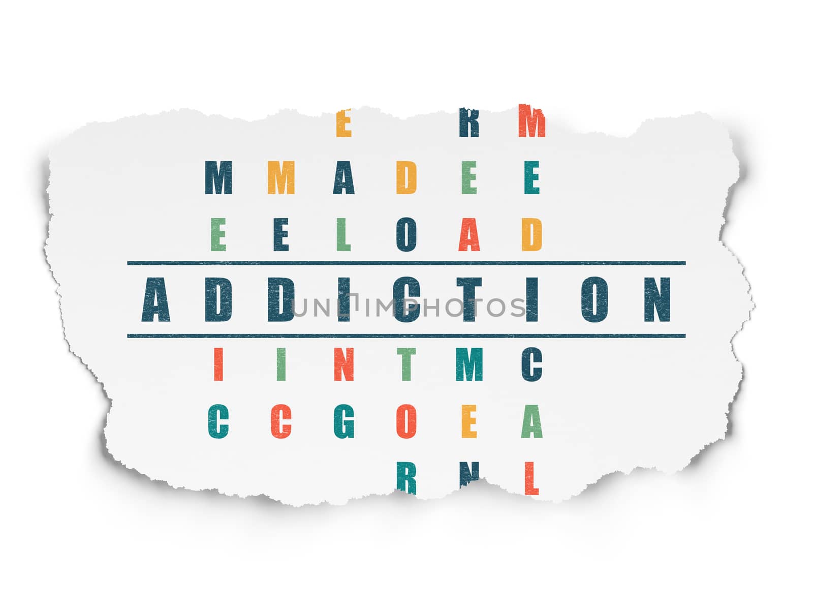 Healthcare concept: Addiction in Crossword Puzzle by maxkabakov