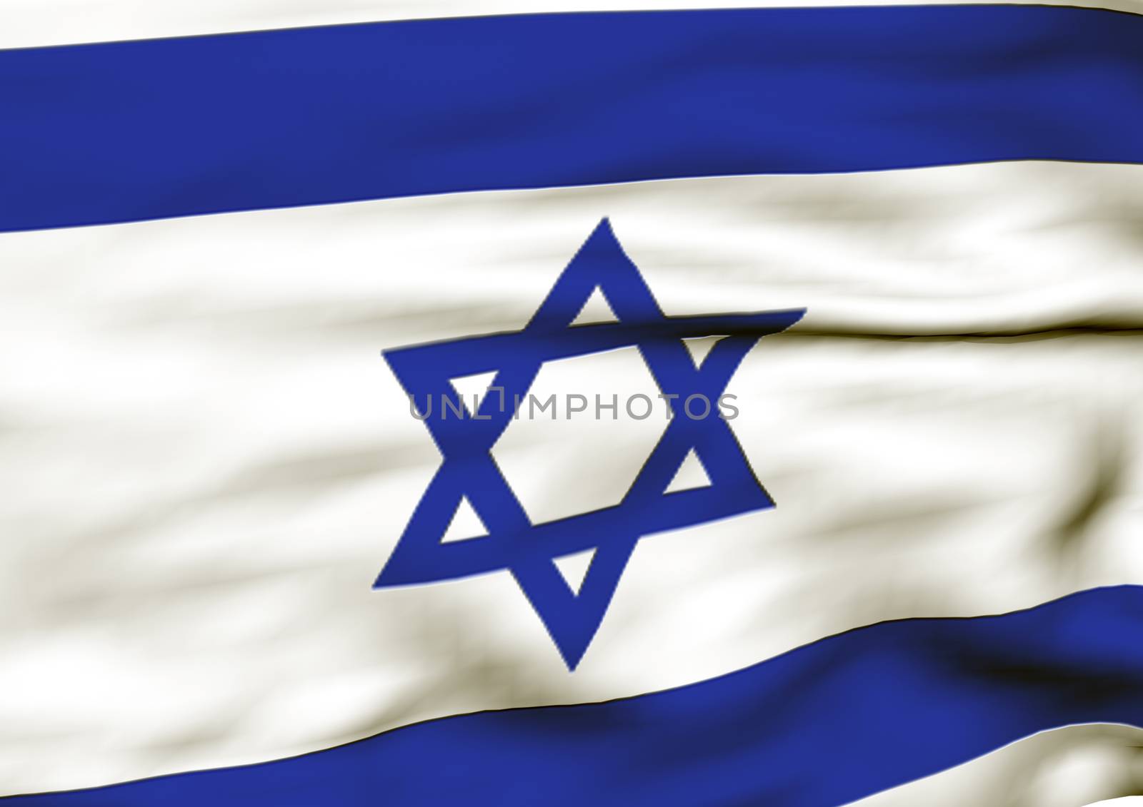 Image of a waving flag of Israel
