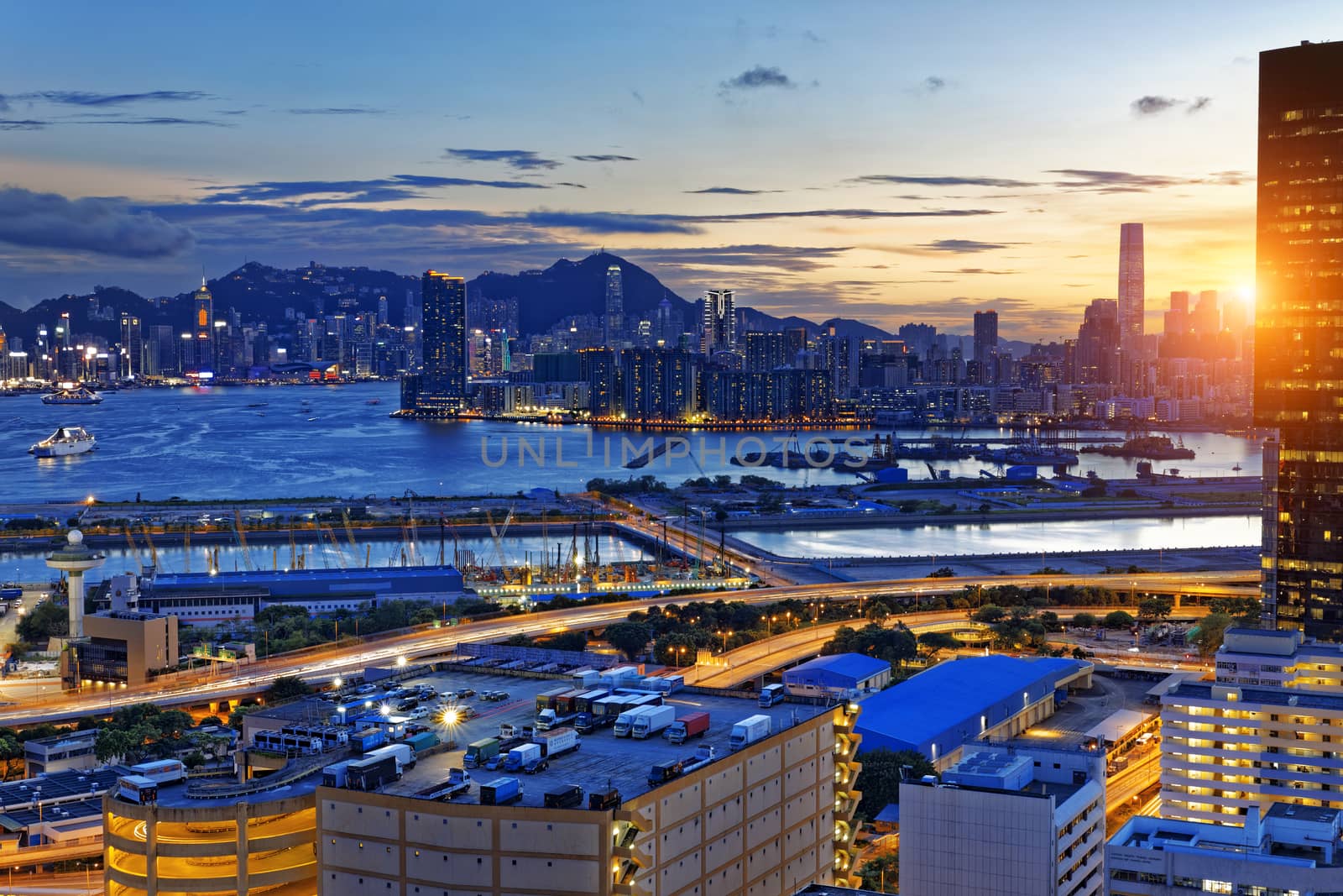 Hong Kong Kowloon at night