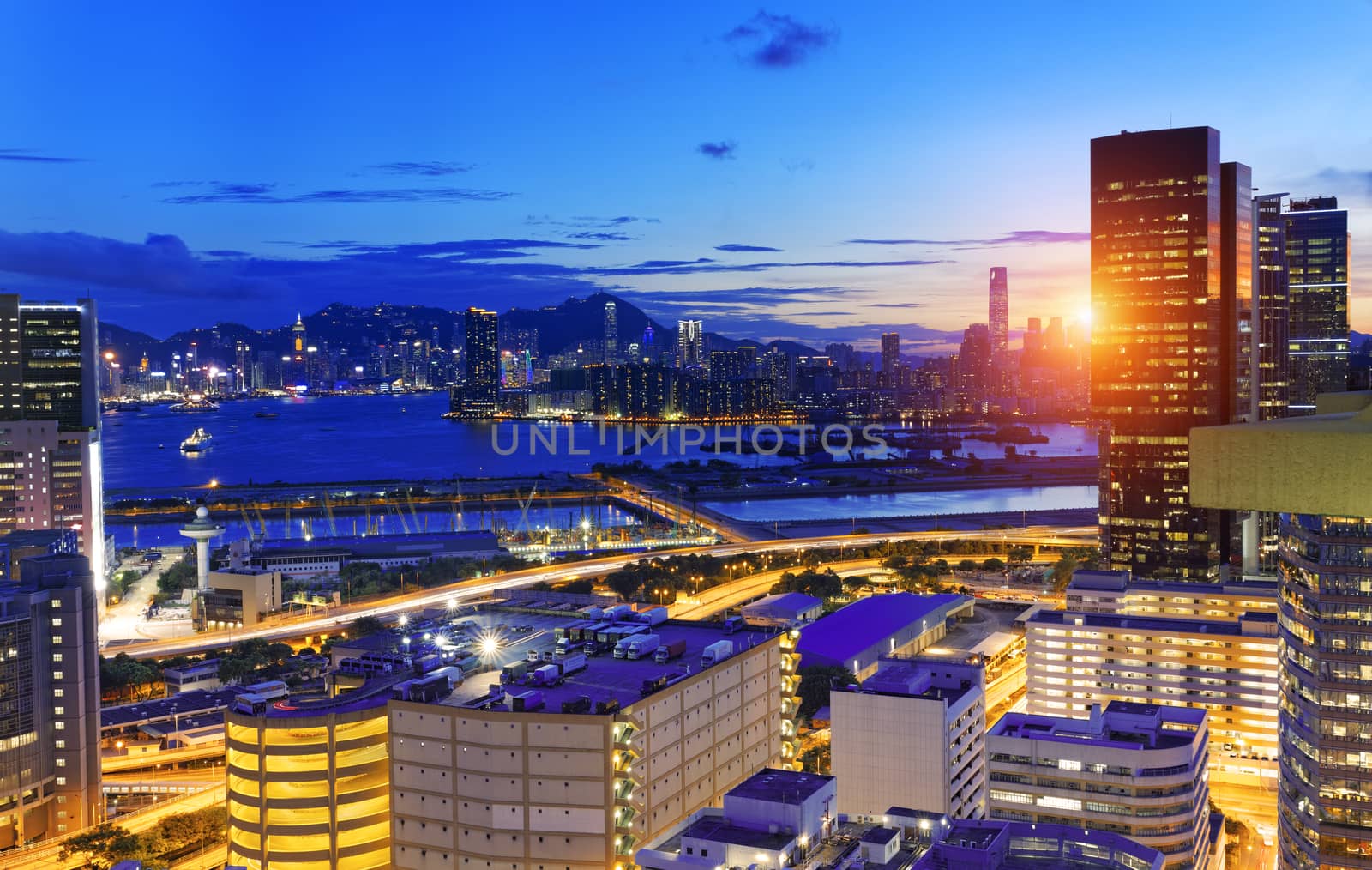 Hong Kong Kowloon at night