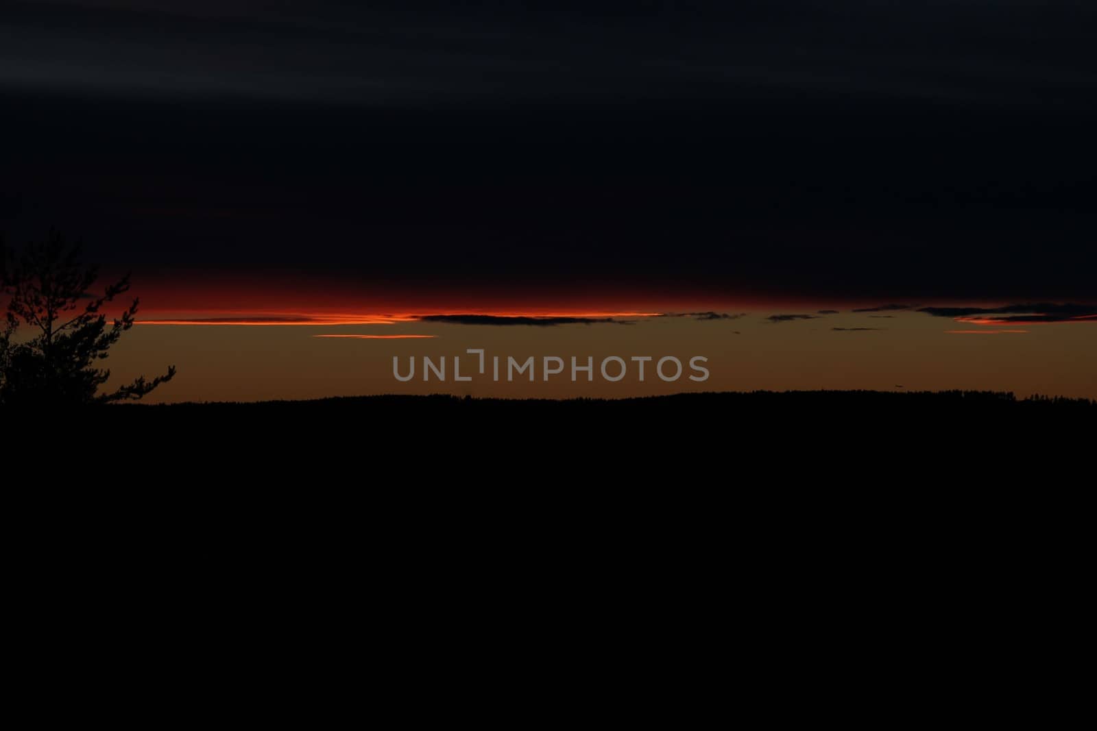 Late sunset in Norway