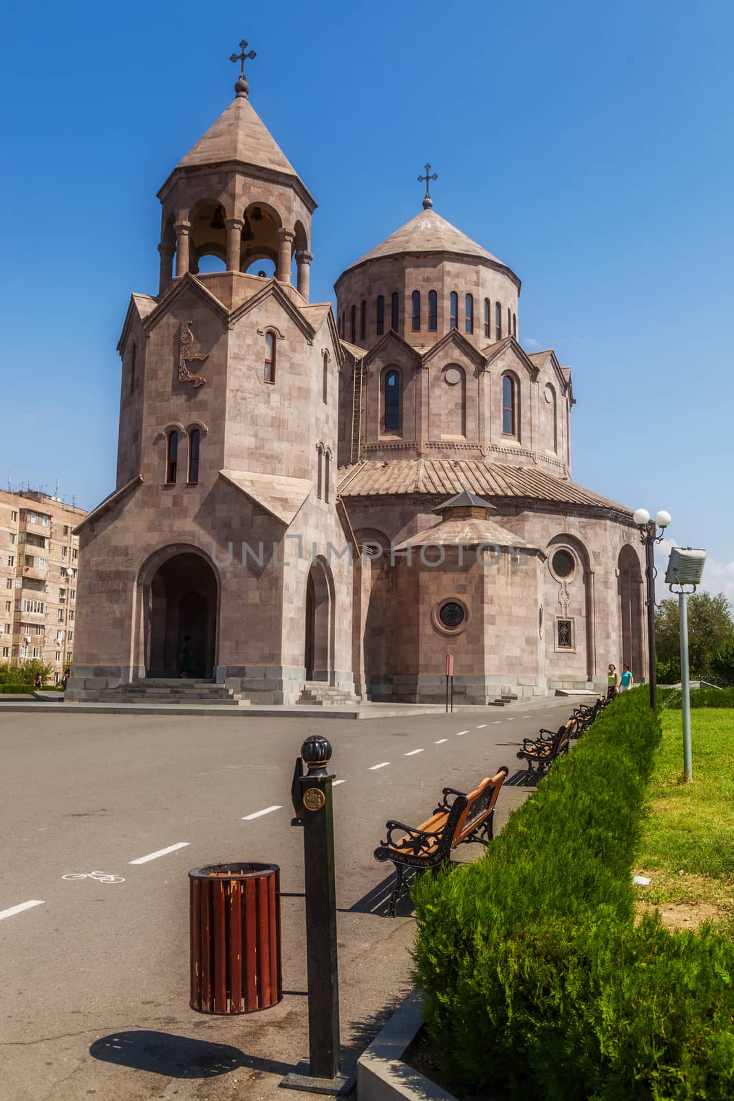 the Gregorian temple from a tuf in Yerevan