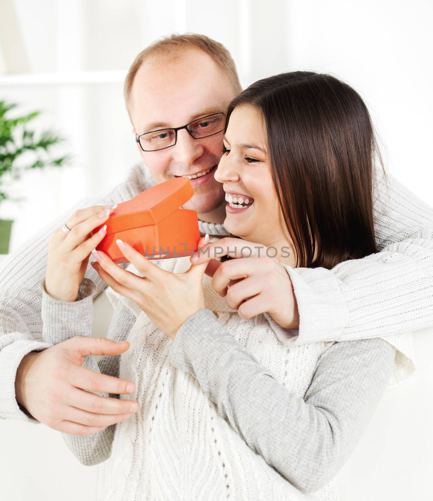 Couple celebrating Valentine's Day.