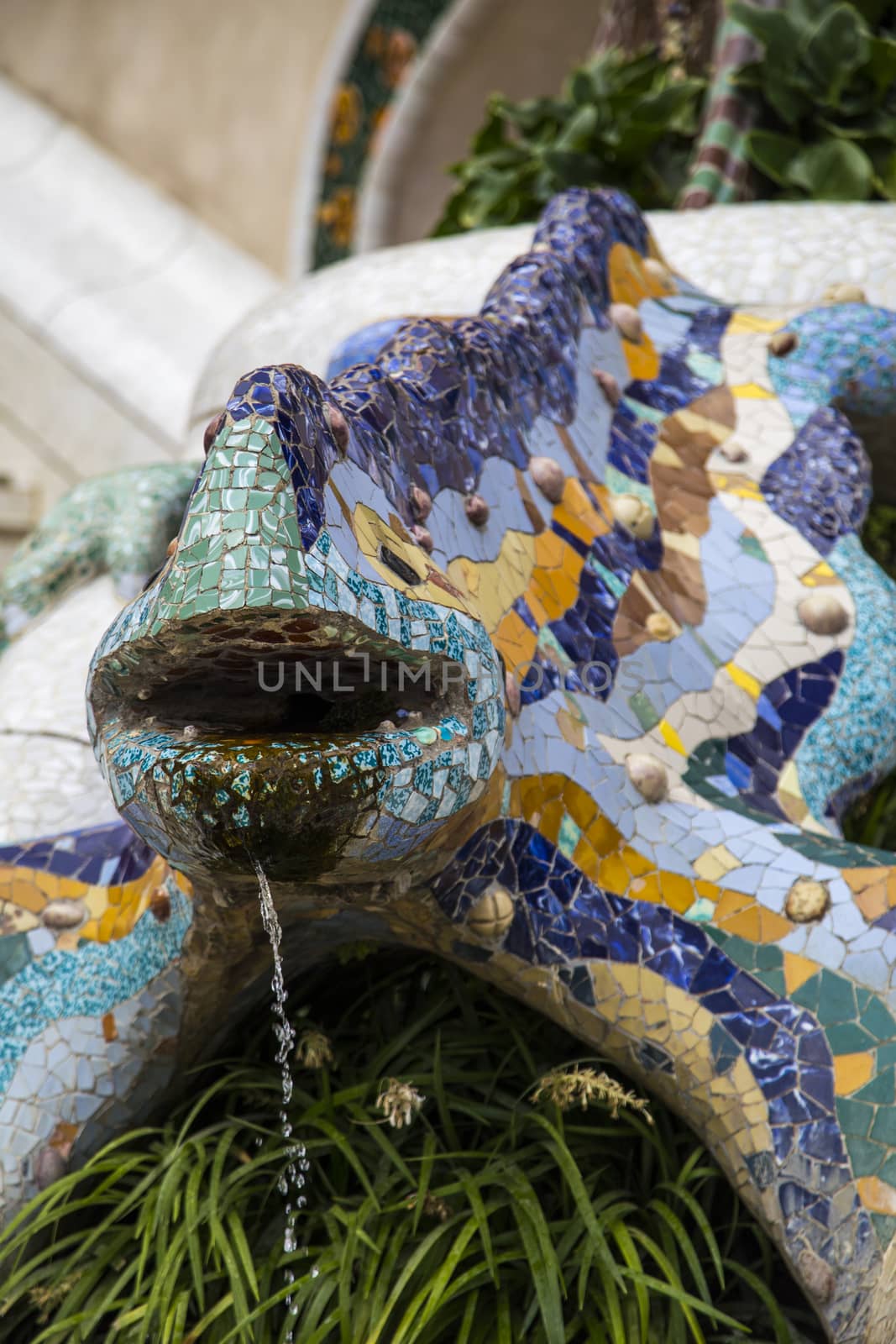 mosaic dragon, Park Guell by KylieEllway