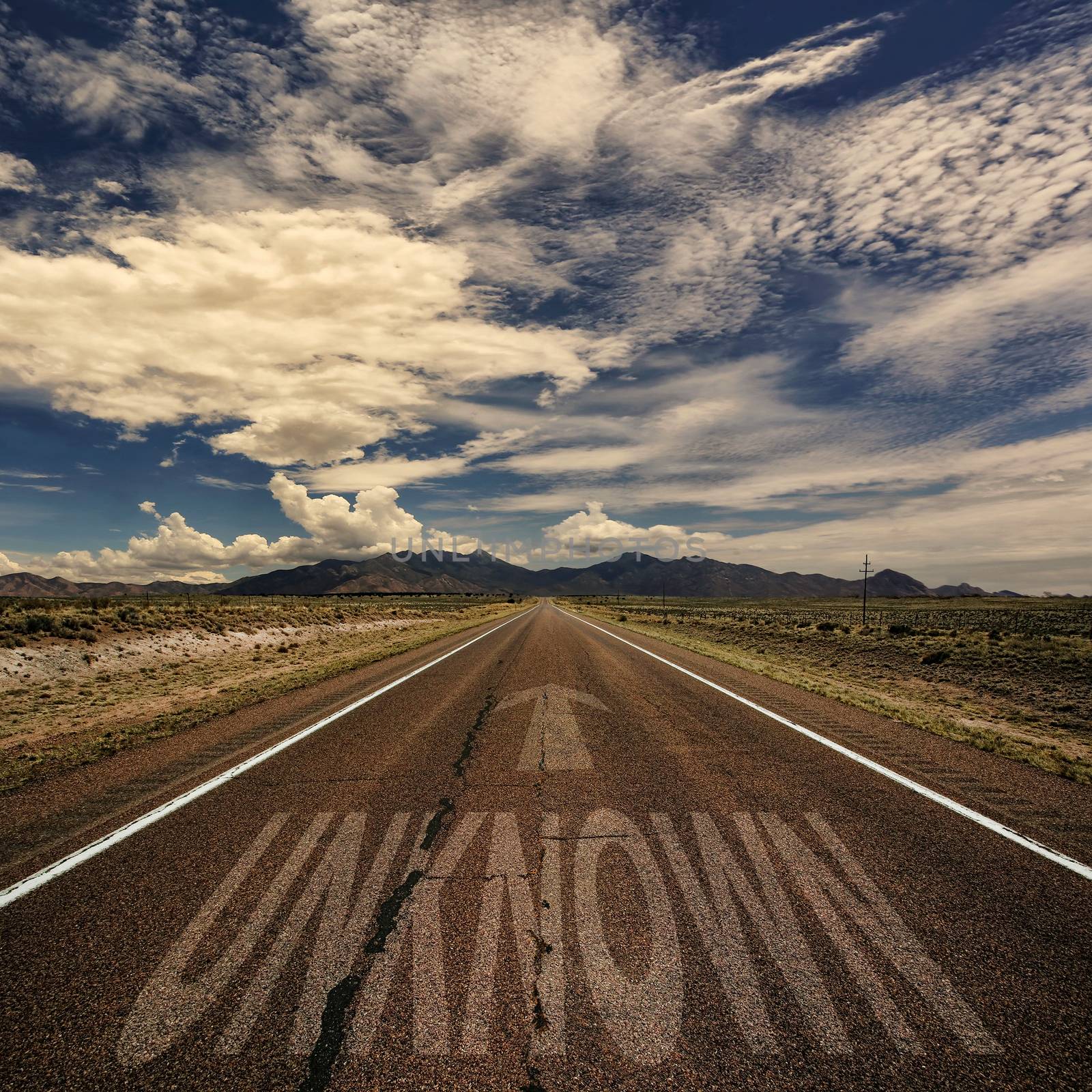 Conceptual Image of Road With the Word Unknown by Creatista