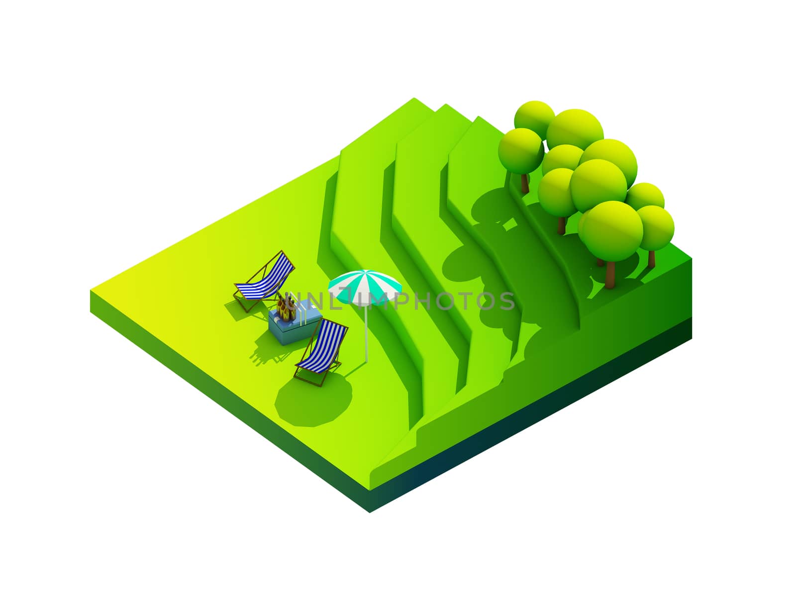 green earth concept in isometric view by teerawit