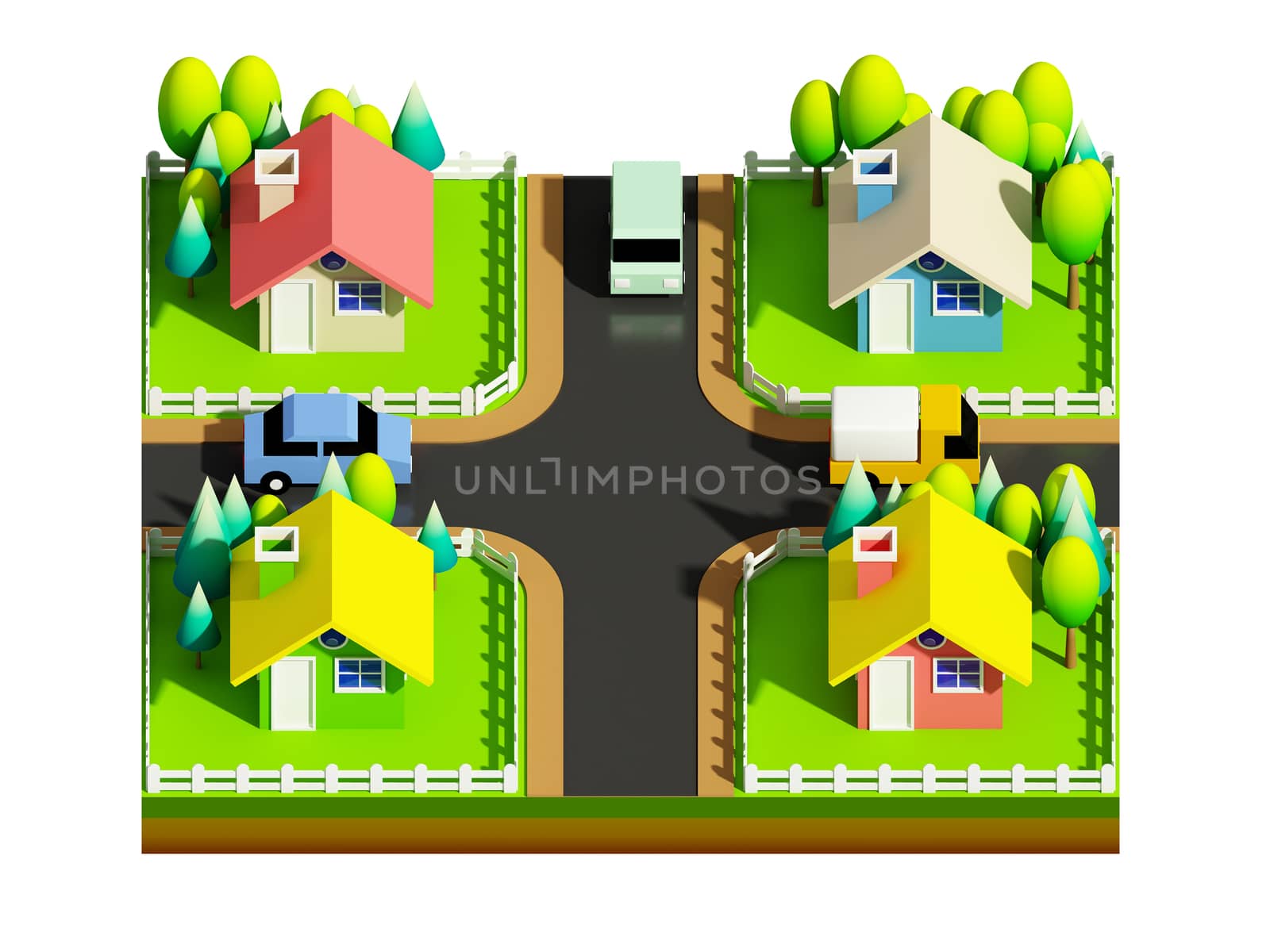 green earth concept in isometric view by teerawit