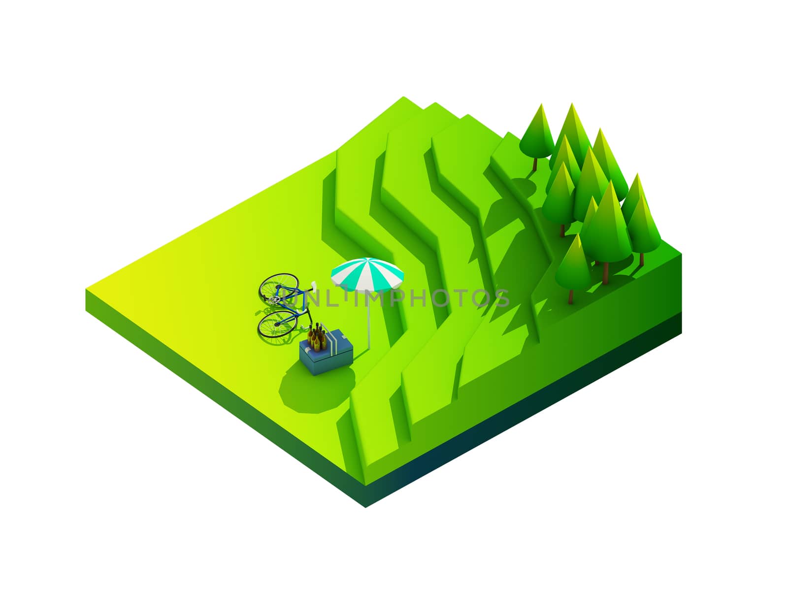 green earth concept in isometric view by teerawit