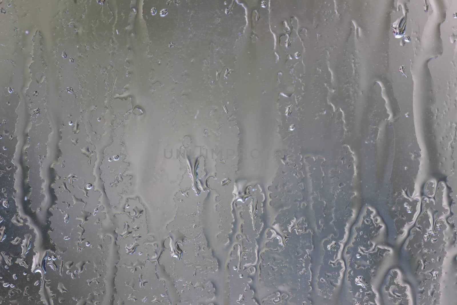 Rain water drops on the windows glass