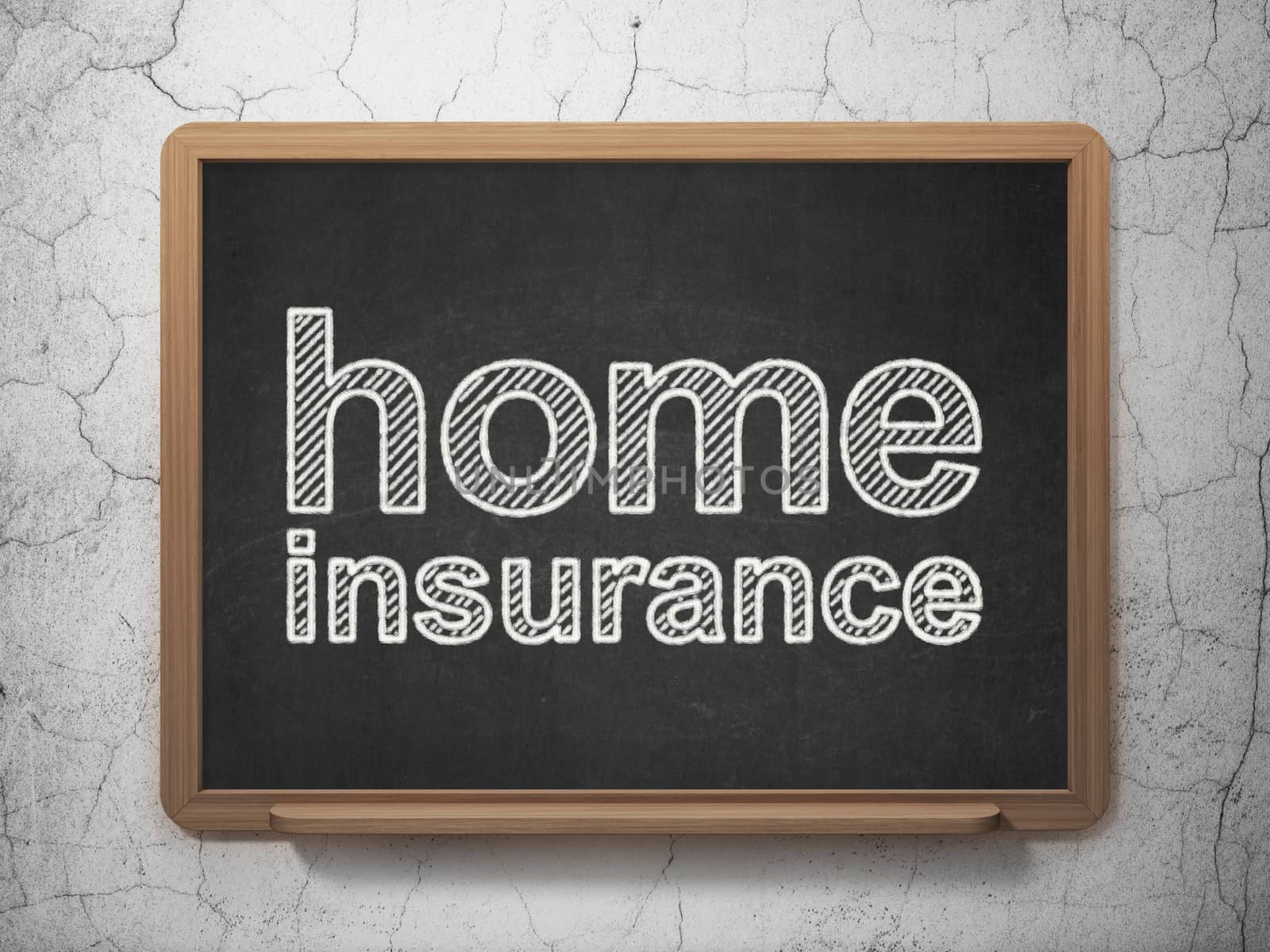 Insurance concept: Home Insurance on chalkboard background by maxkabakov