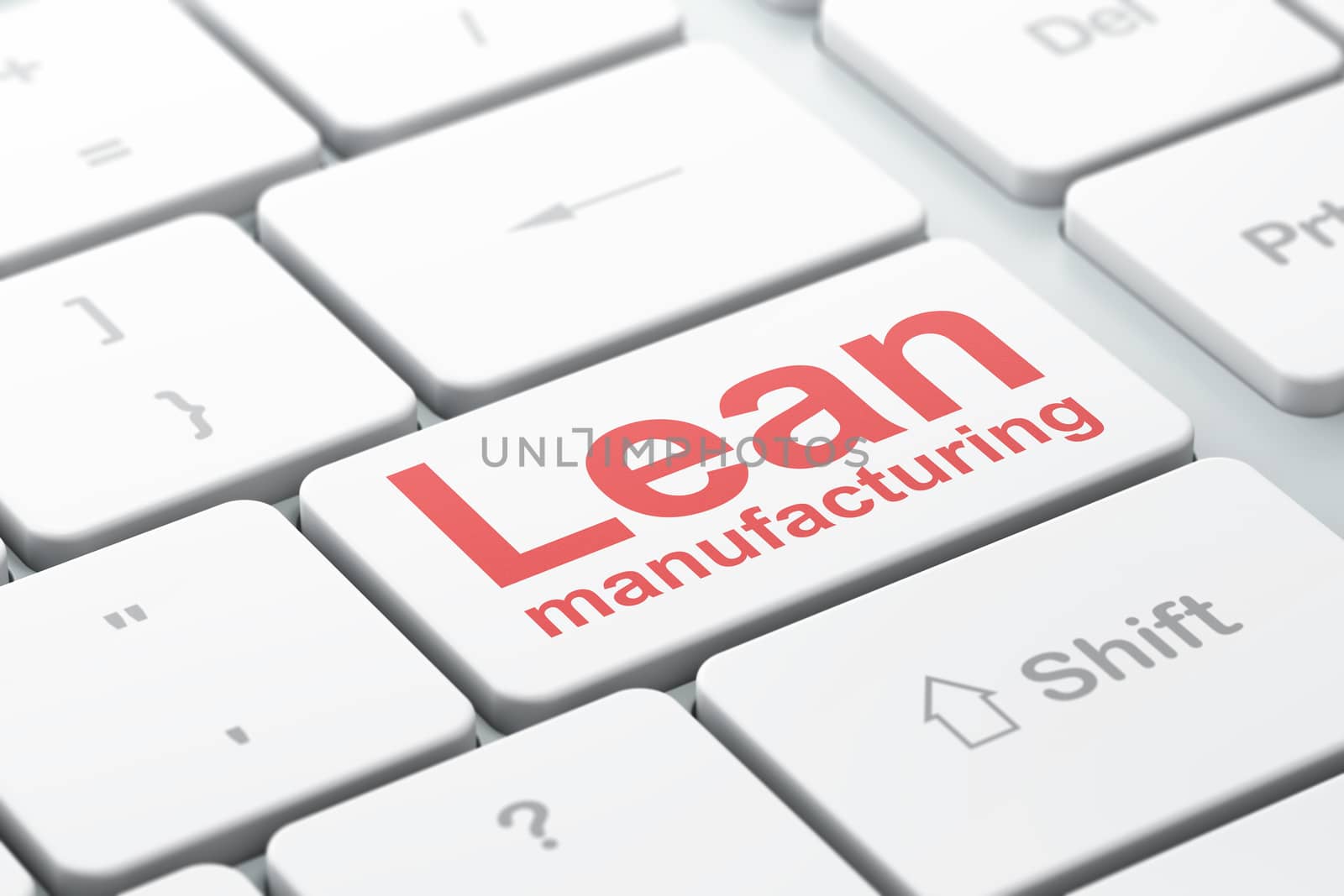 Industry concept: Lean Manufacturing on computer keyboard background by maxkabakov