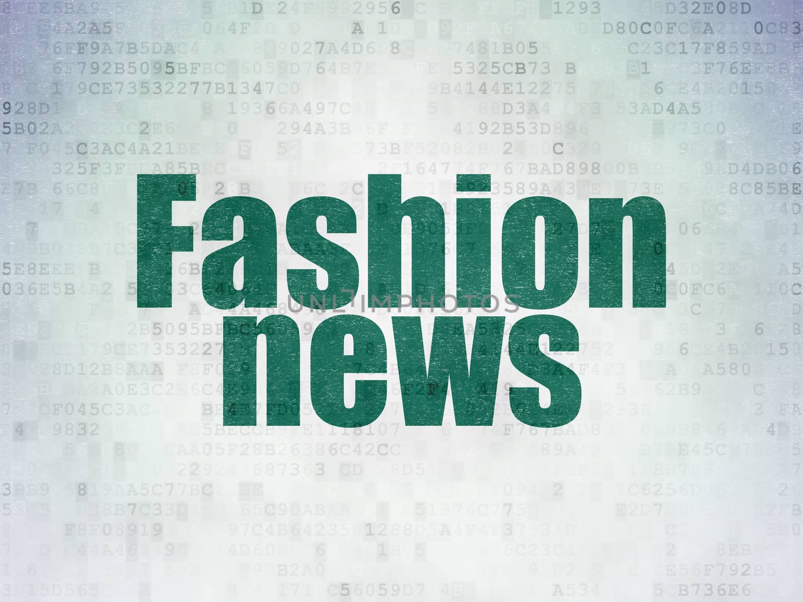 News concept: Painted green word Fashion News on Digital Paper background