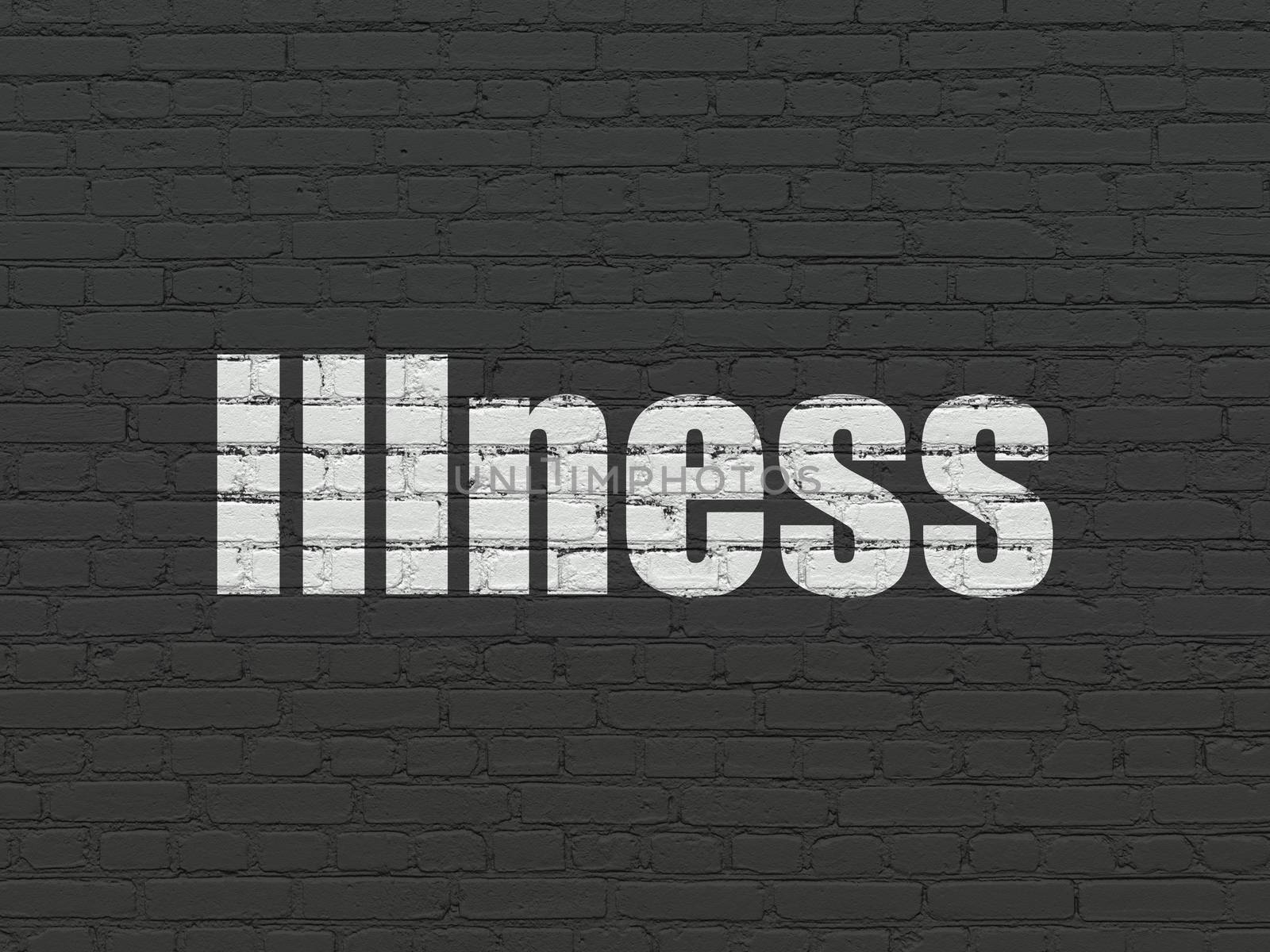 Health concept: Illness on wall background by maxkabakov