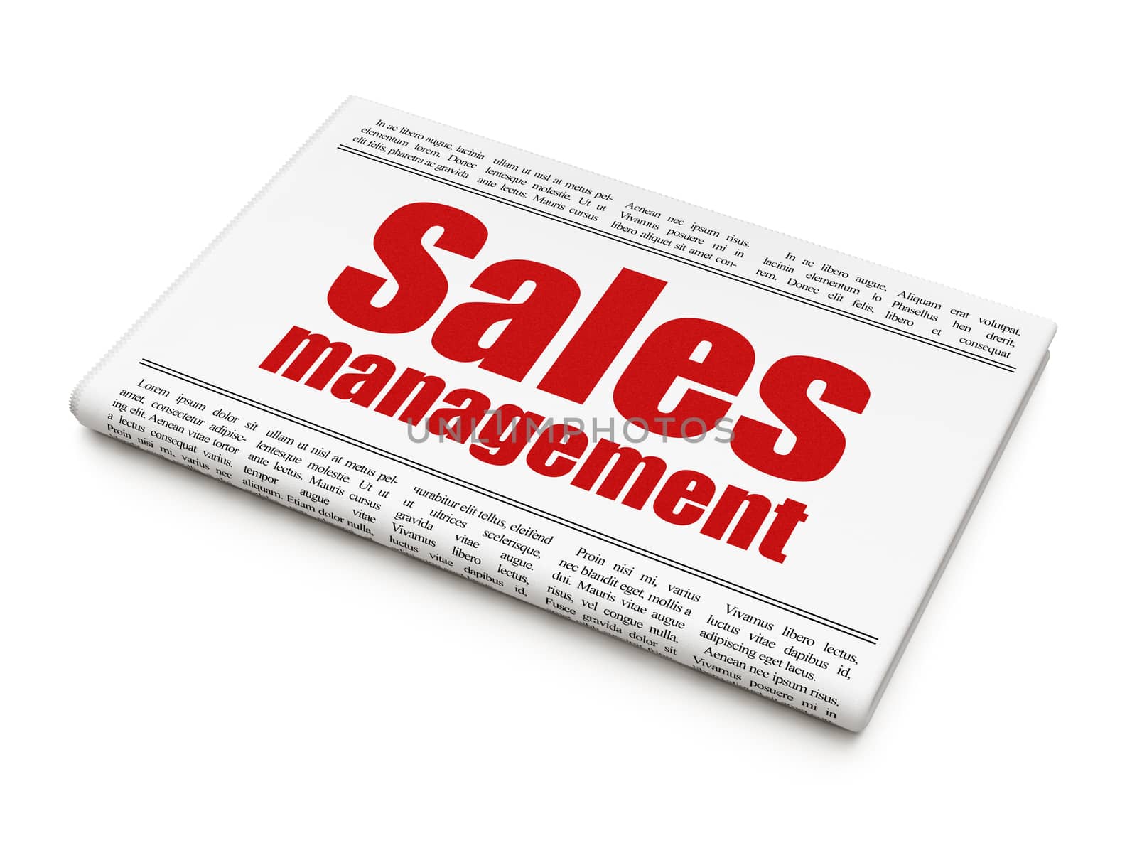Advertising concept: newspaper headline Sales Management by maxkabakov