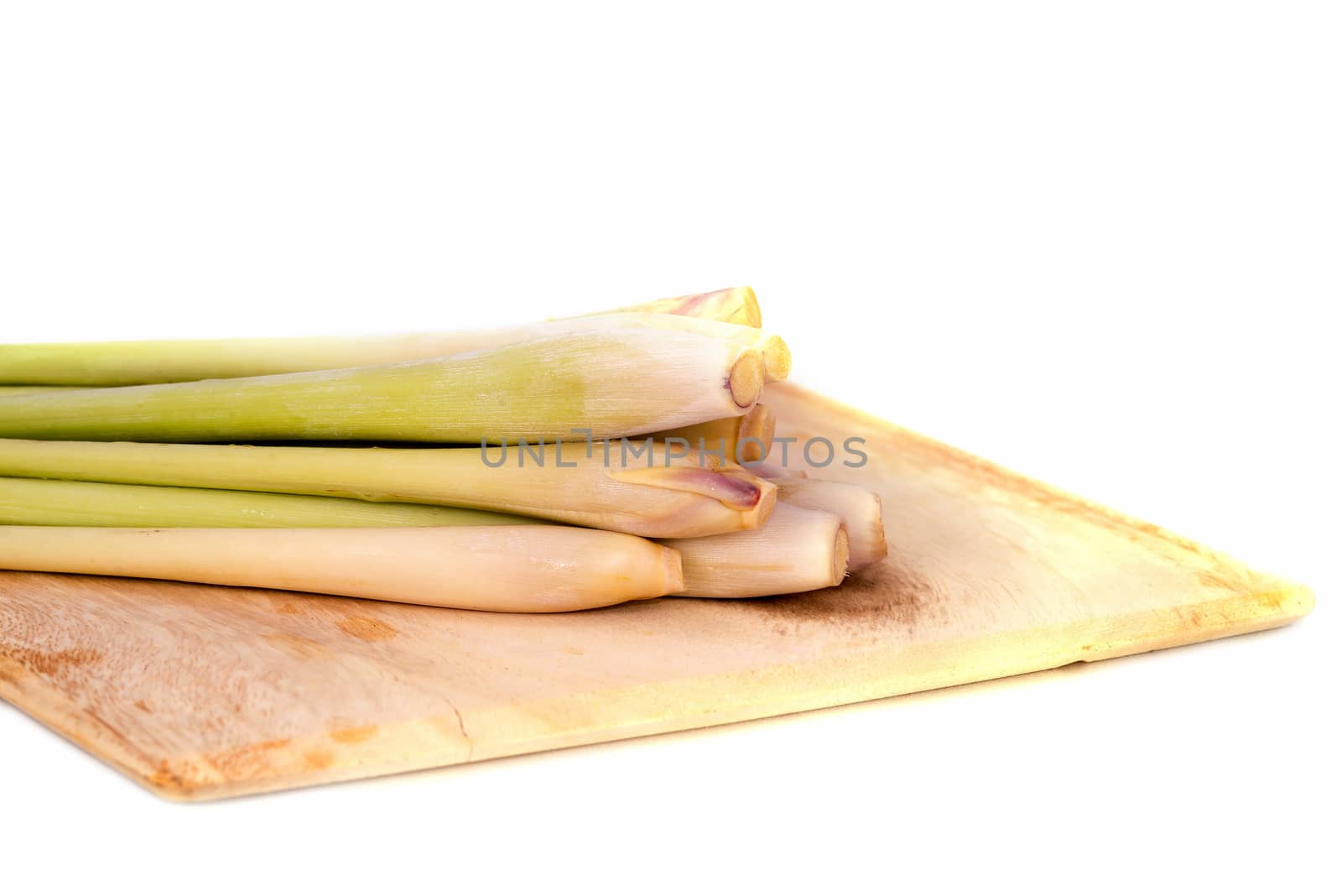 Fresh Lemongrass isolated on white background by Yuri2012