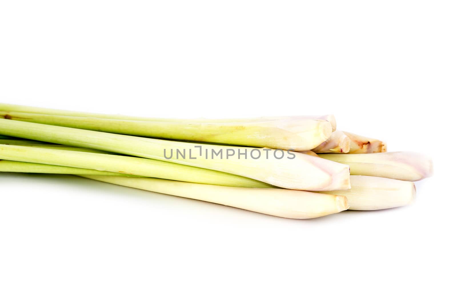 Fresh Lemongrass isolated on white background by Yuri2012